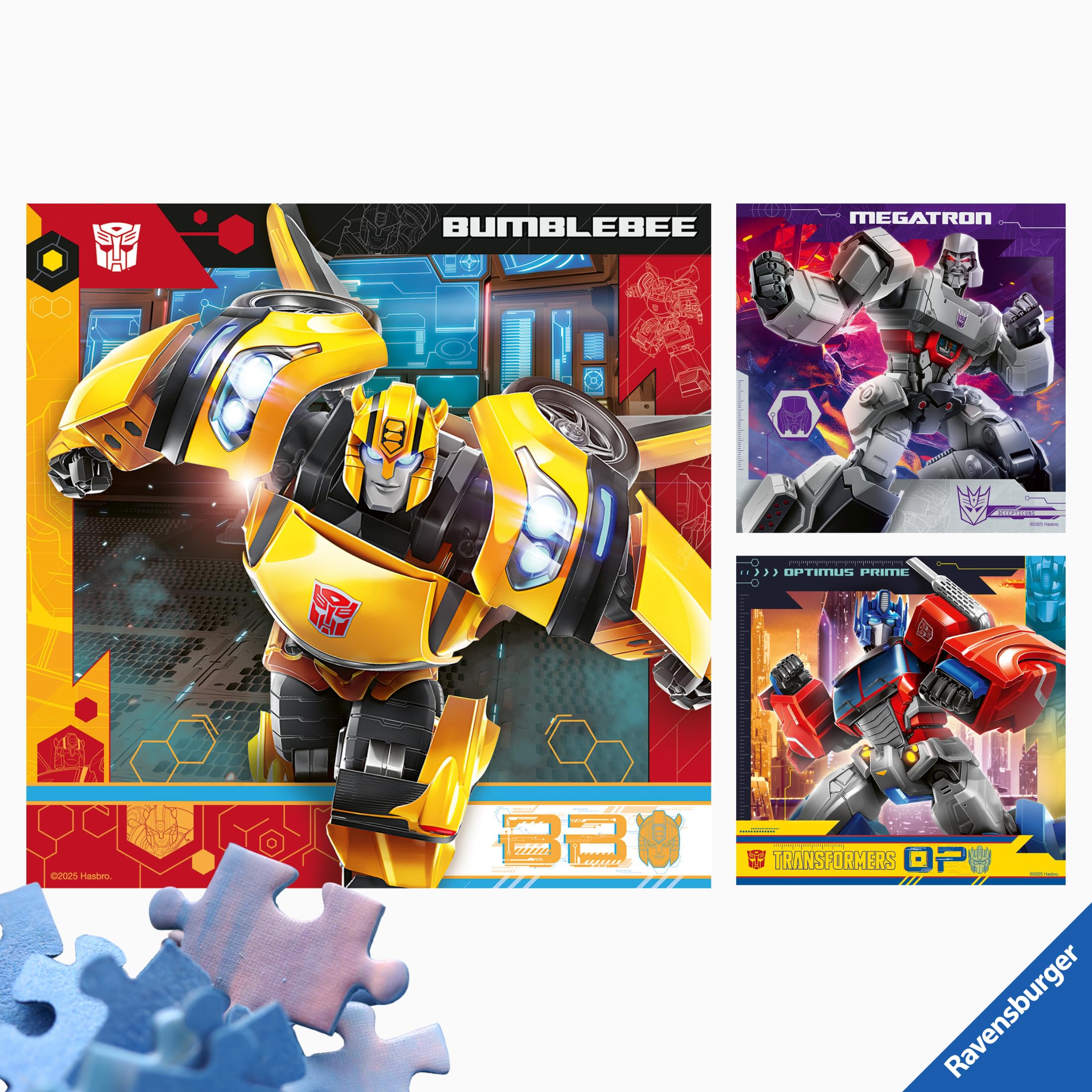 Ravensburger Transformers 3-Pack Jigsaw Puzzles - 3 x 49 Pieces | Ages 5+