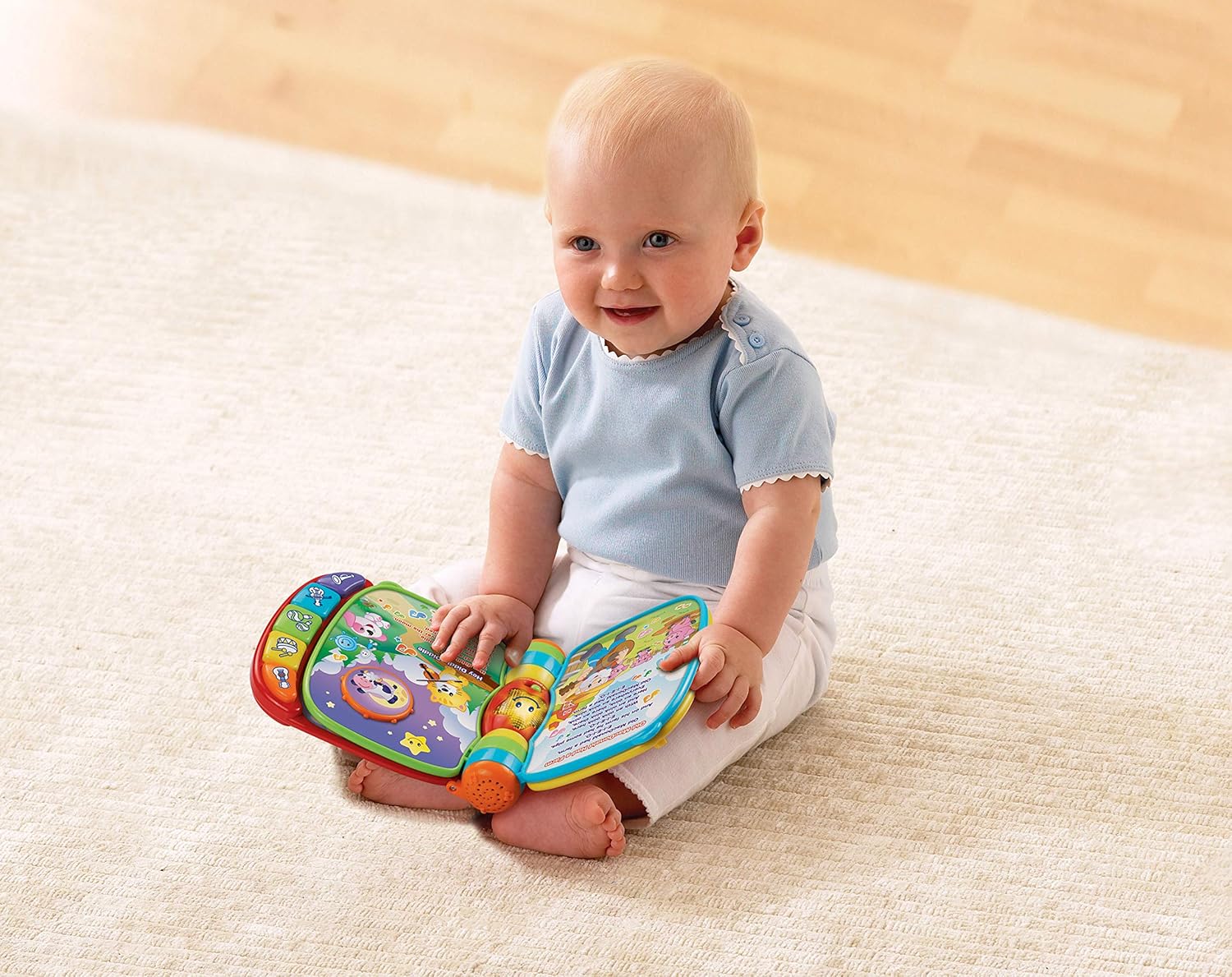 VTech Baby Musical Rhymes Book - 2 Modes of Play, Music, Lights & Sounds for Ages 3 Months+ 5