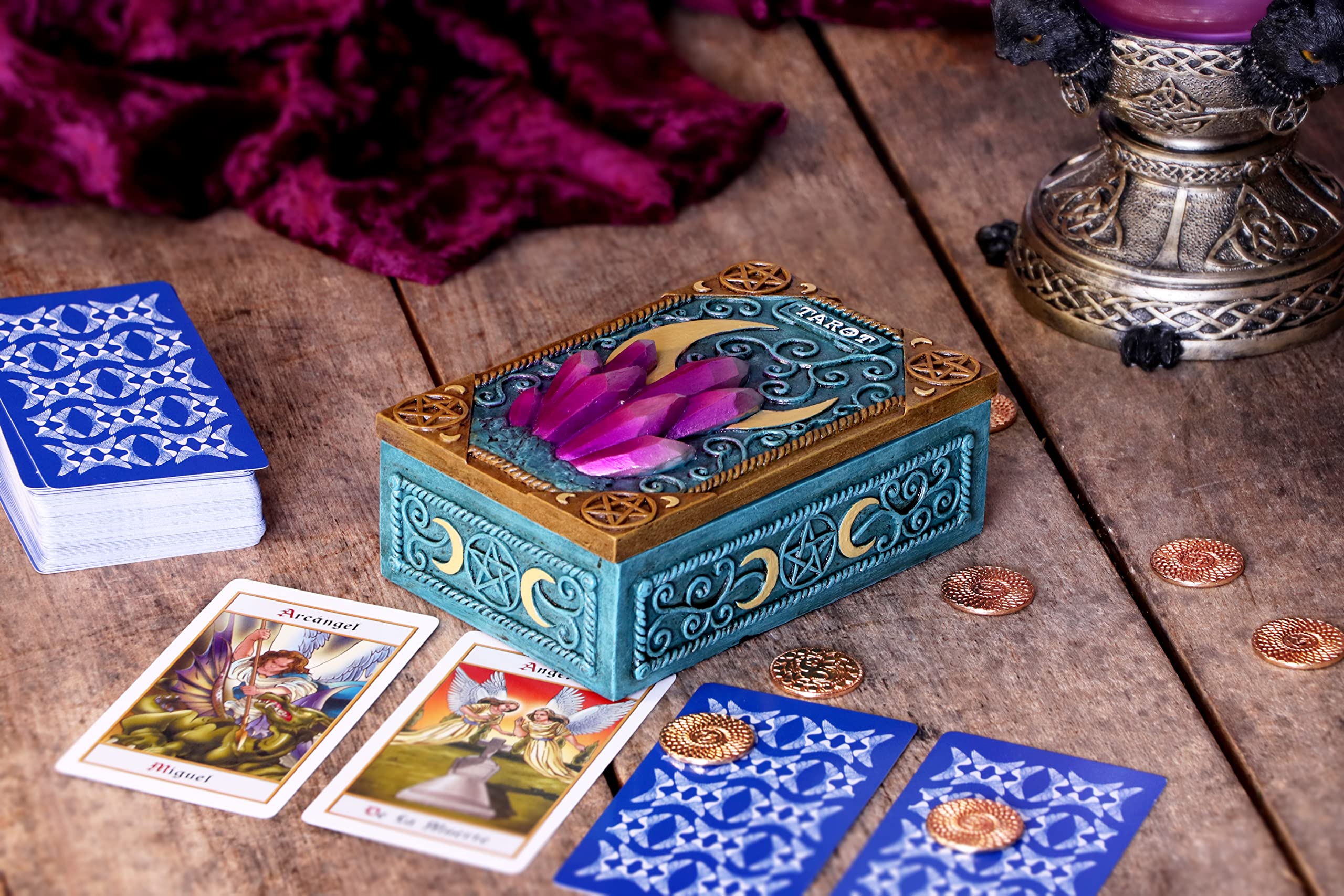 Nemesis Now - Crystalline Tarot Box Blue 14.4cm 9