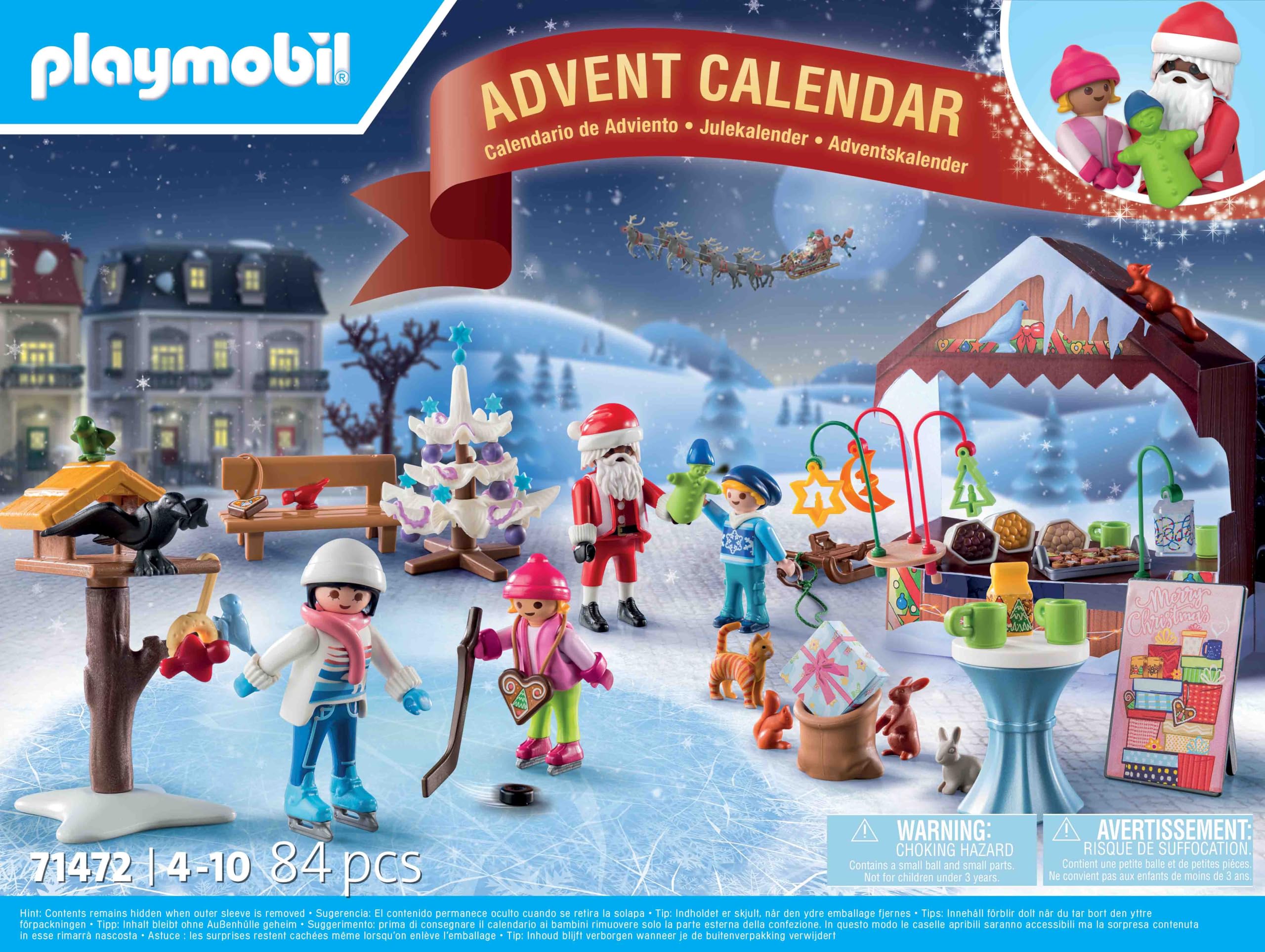Playmobil 71472 Advent Calendar: A Trip to the Christmas Market - Playset for Kids 4+ 6