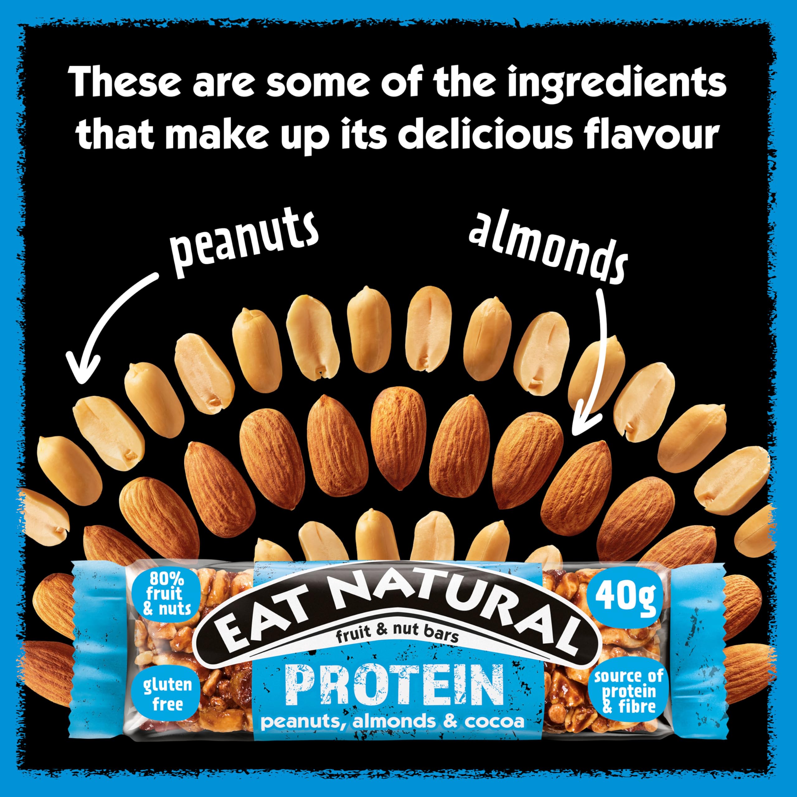 Eat Natural Protein Peanuts, Almonds & Cocoa Fruit & Nut Bars 12 x 40g 7