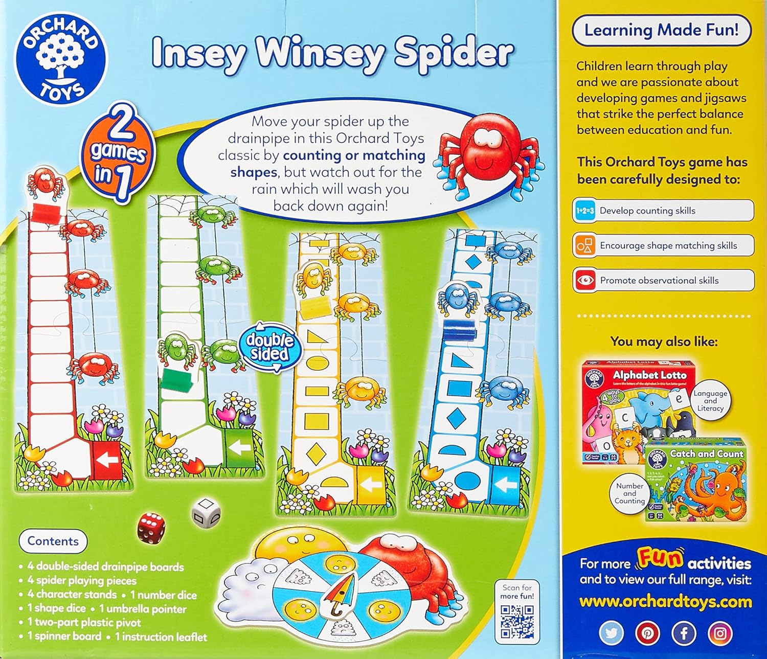 Orchard Toys Insey Winsey Spider Board Game 5