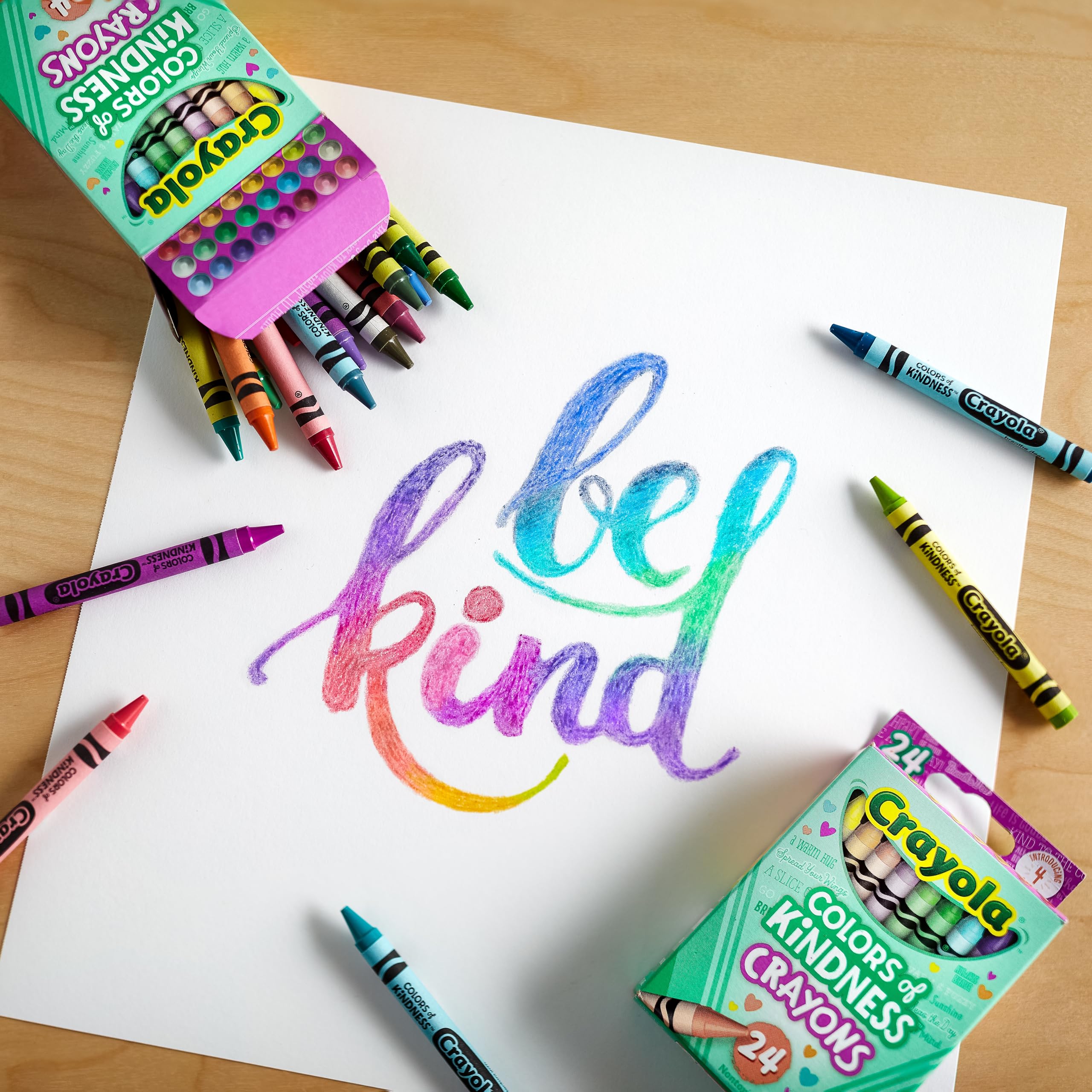 CRAYOLA Colours of Kindness Crayons - 24 Assorted Colors with Special-Edition Names 7