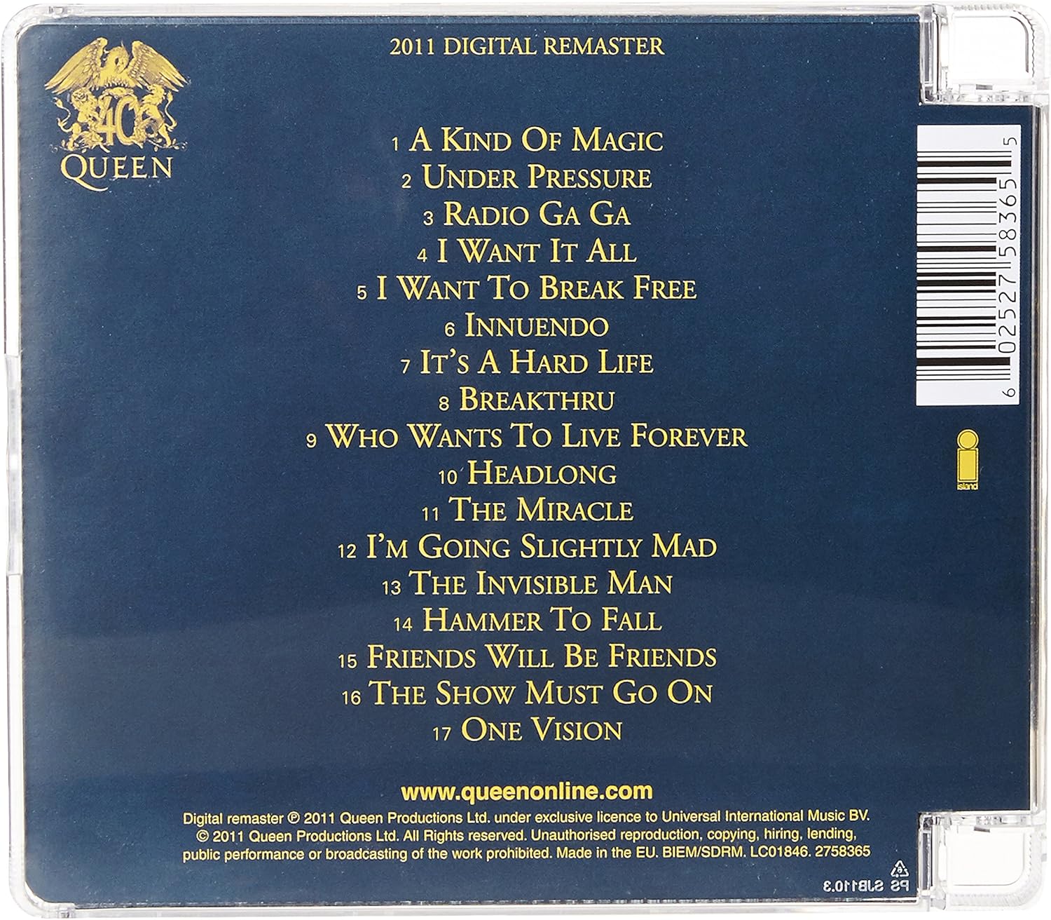 Queen - Greatest Hits II (2011 Remastered Edition) Audio CD