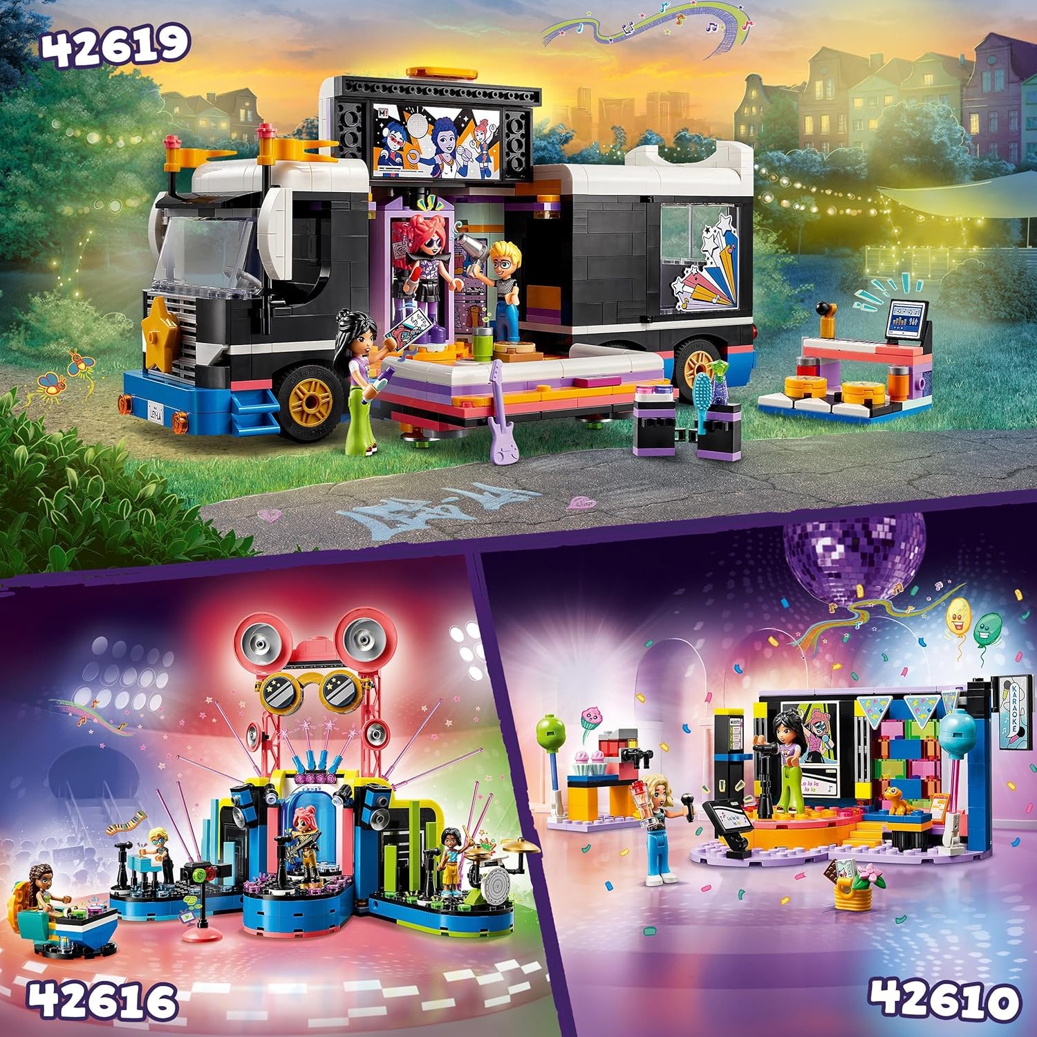 LEGO Friends Karaoke Music Party Set - Revolving Stage Musical Toy for 6+ Year Olds 7