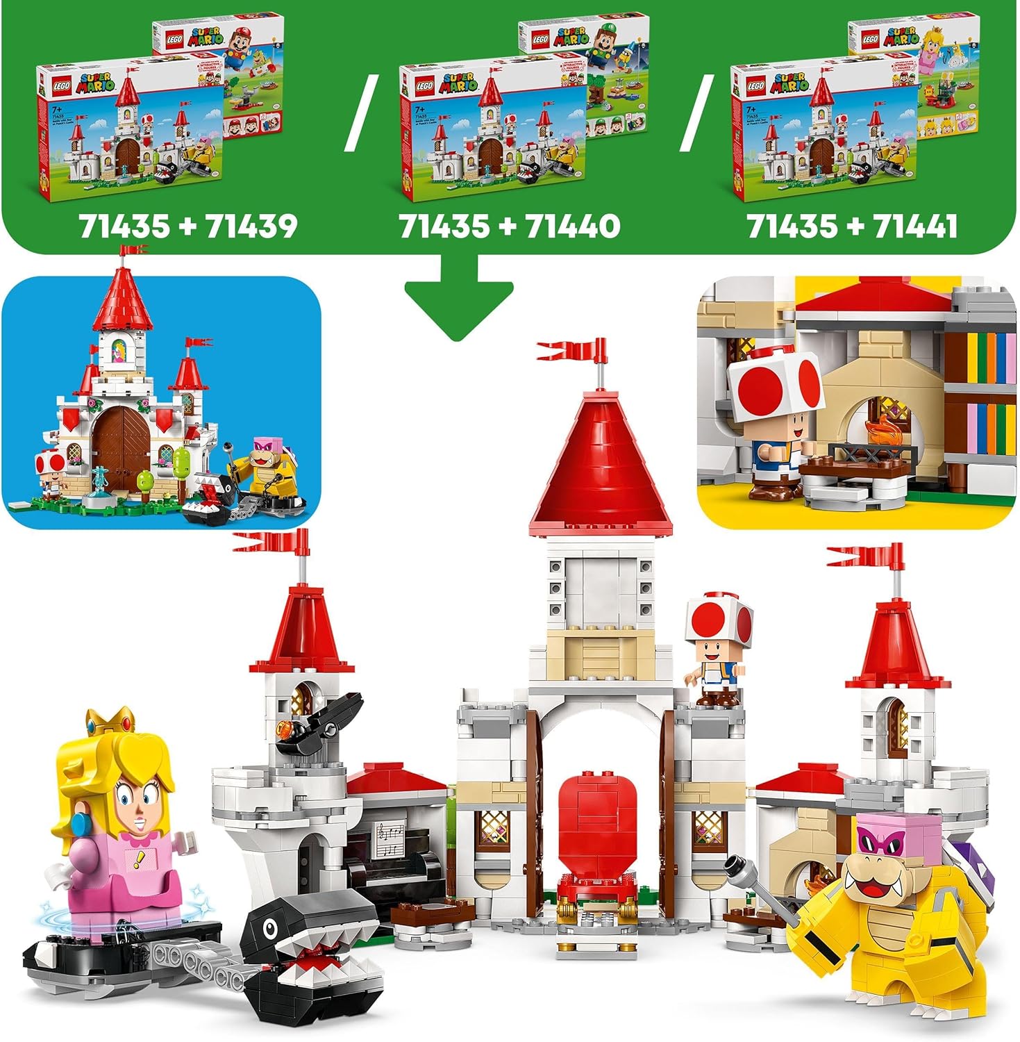 LEGO Super Mario Battle with Roy at Peach’s Castle Playset - 738-Piece Building Set for Kids 7+ 8