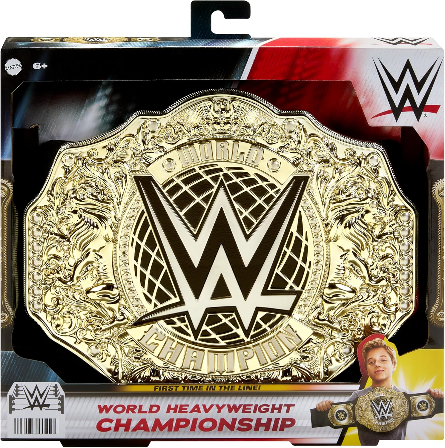 Mattel WWE Championship Title - Authentic Role-Play Belt for Kids 6+ 6