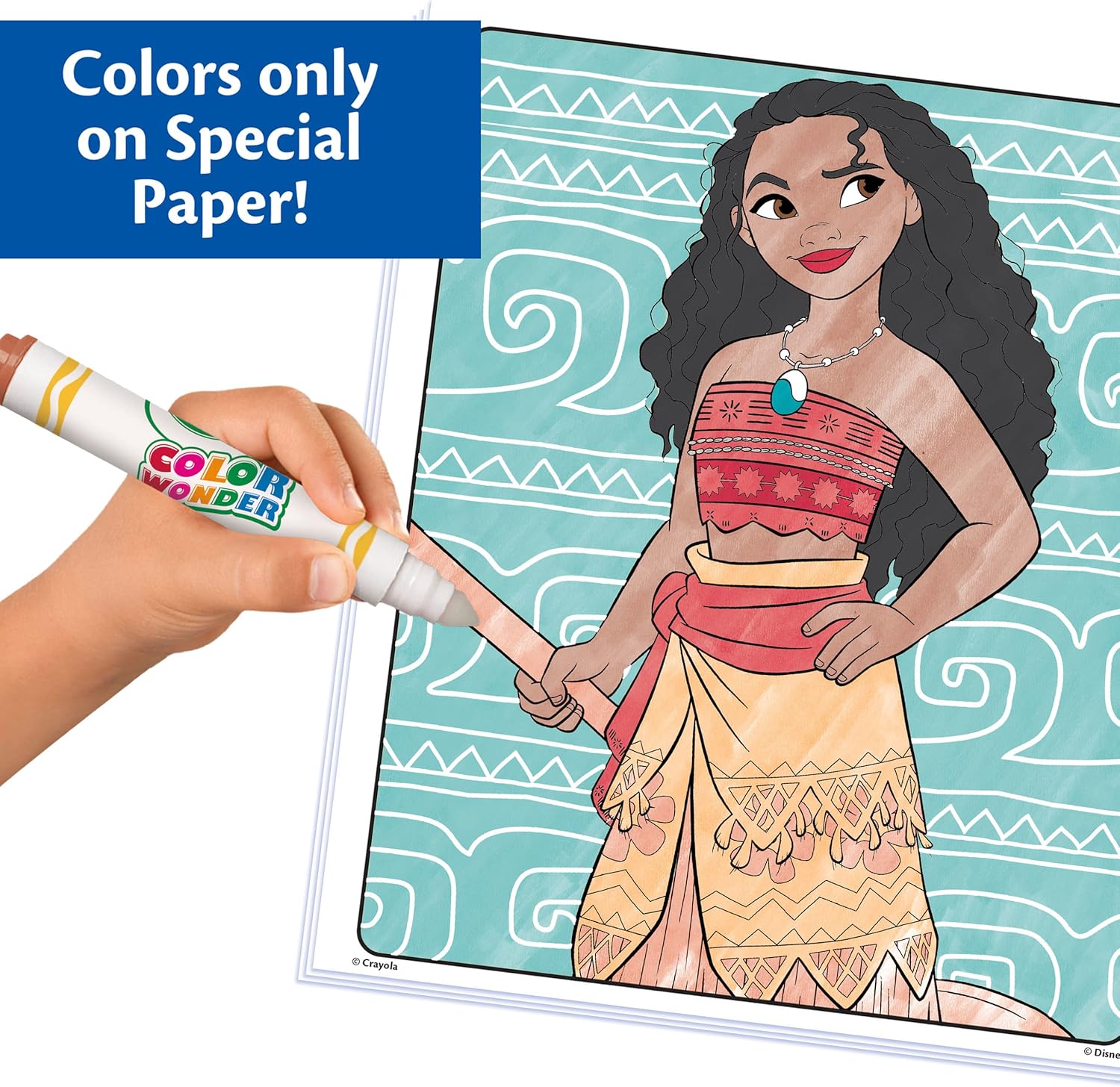 Crayola - Disney Princess Colouring Kit with 18 Pages & 5 Colour Wonder Markers 8