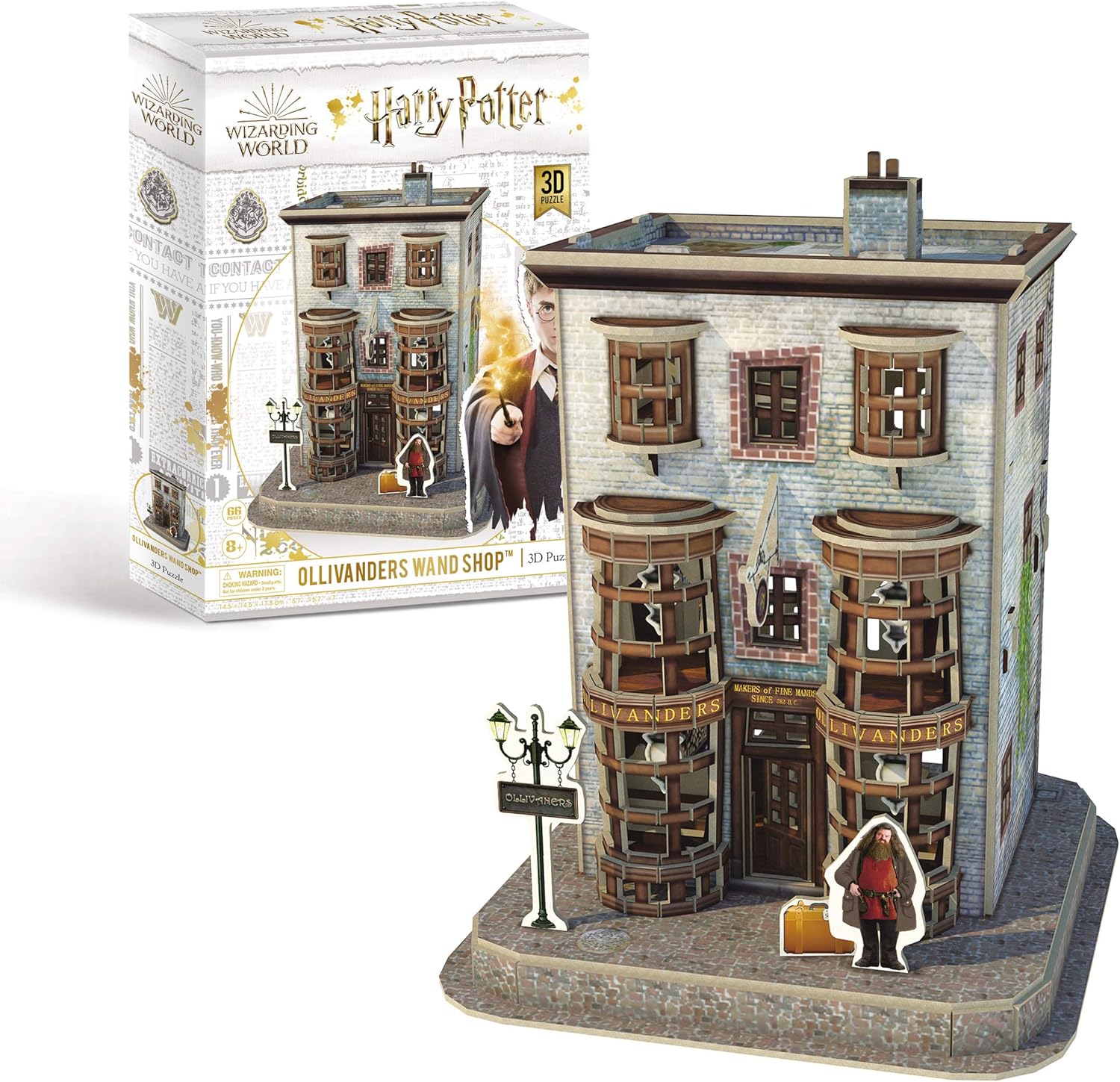 Harry Potter Ollivanders Wand Shop 3D Puzzle - 66-Piece Foam Model for Ages 8+