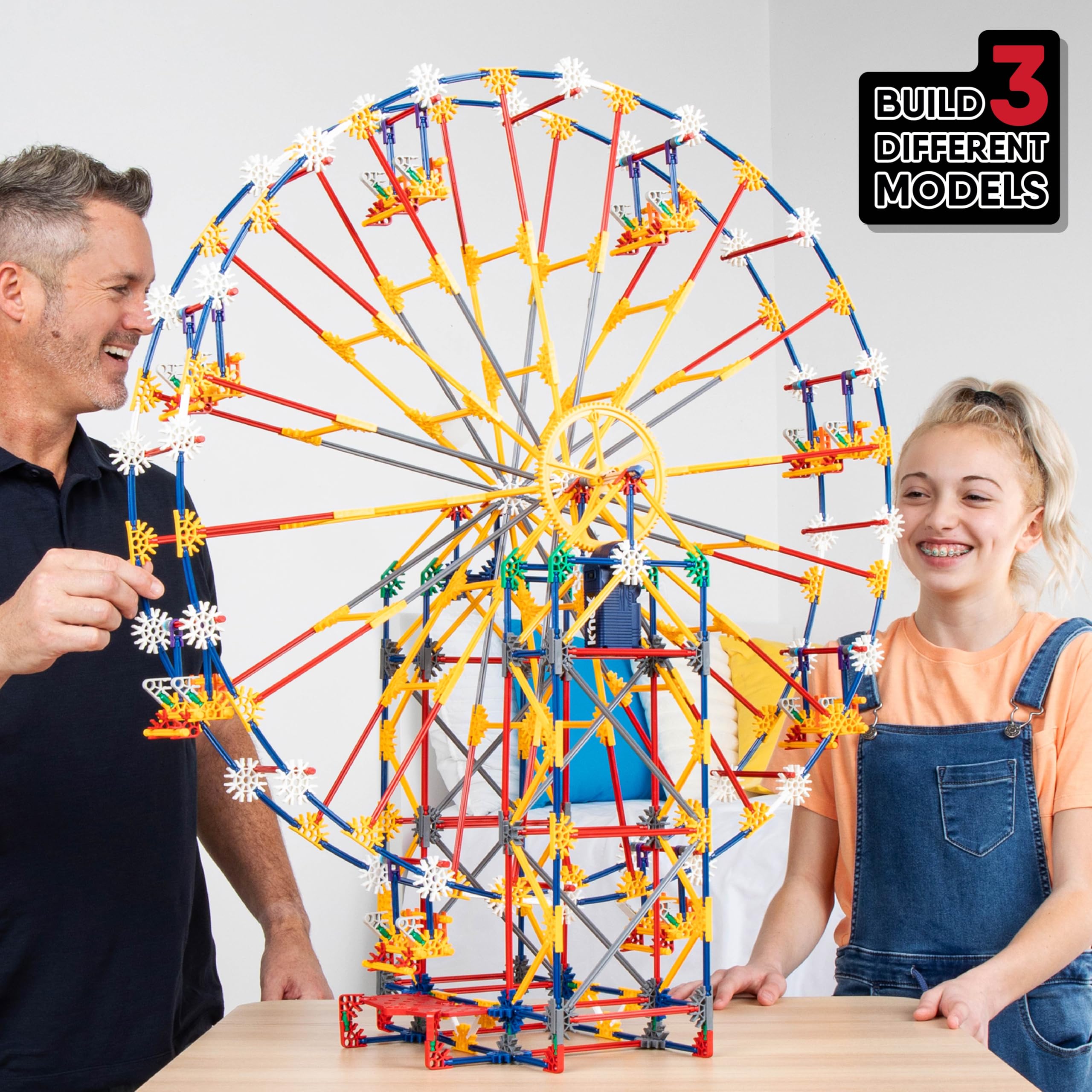 K'NEX 3-in-1-Bausatz „Klassischer Vergnügungspark“ – 744-teiliges Spielset für Kinder ab 9 Jahren 13