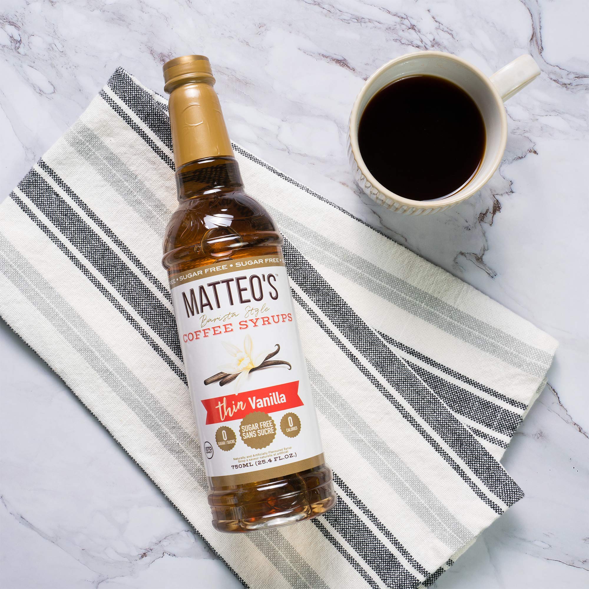 Matteo's Sugar Free Coffee Flavoring Syrup, Hazelnut, 0 Calorie, Keto Friendly, 25.4 Oz 9