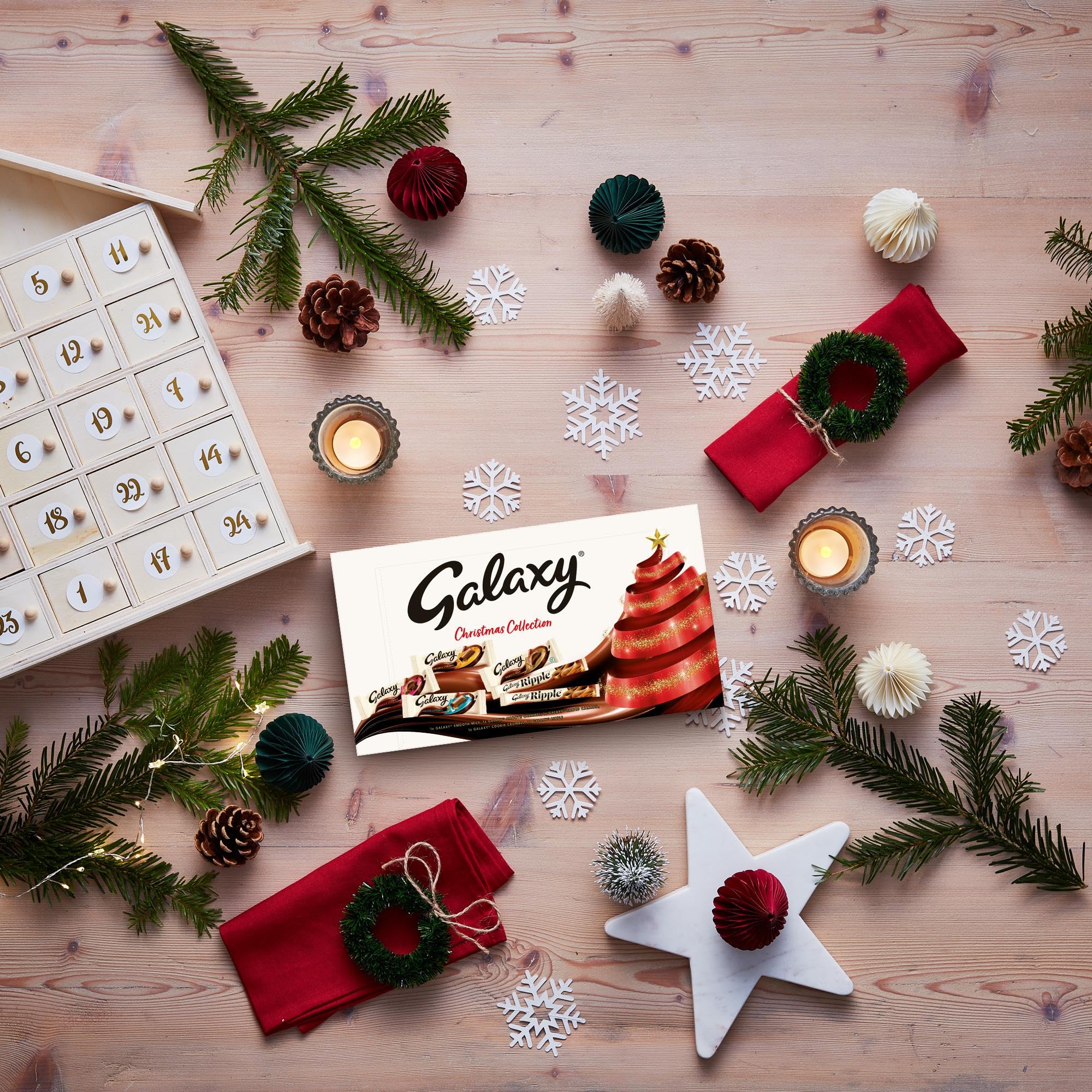 Galaxy – Weihnachtsschokoladen-Geschenkbox-Sortimentspackung 6