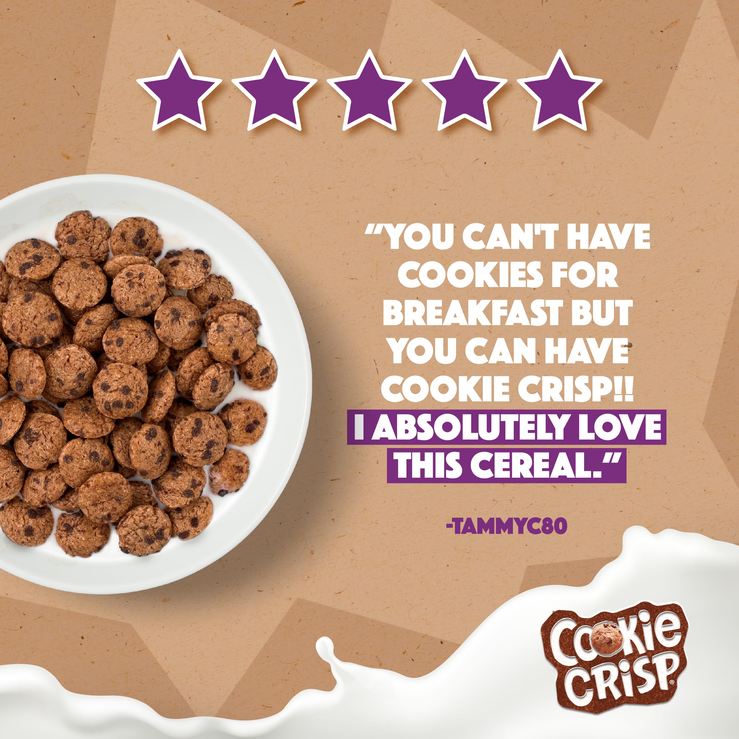 Nestlé Cookie Crisp Cereal 500g - Chocolate Flavour Crispy Wheat and Maize Breakfast Cereal 4