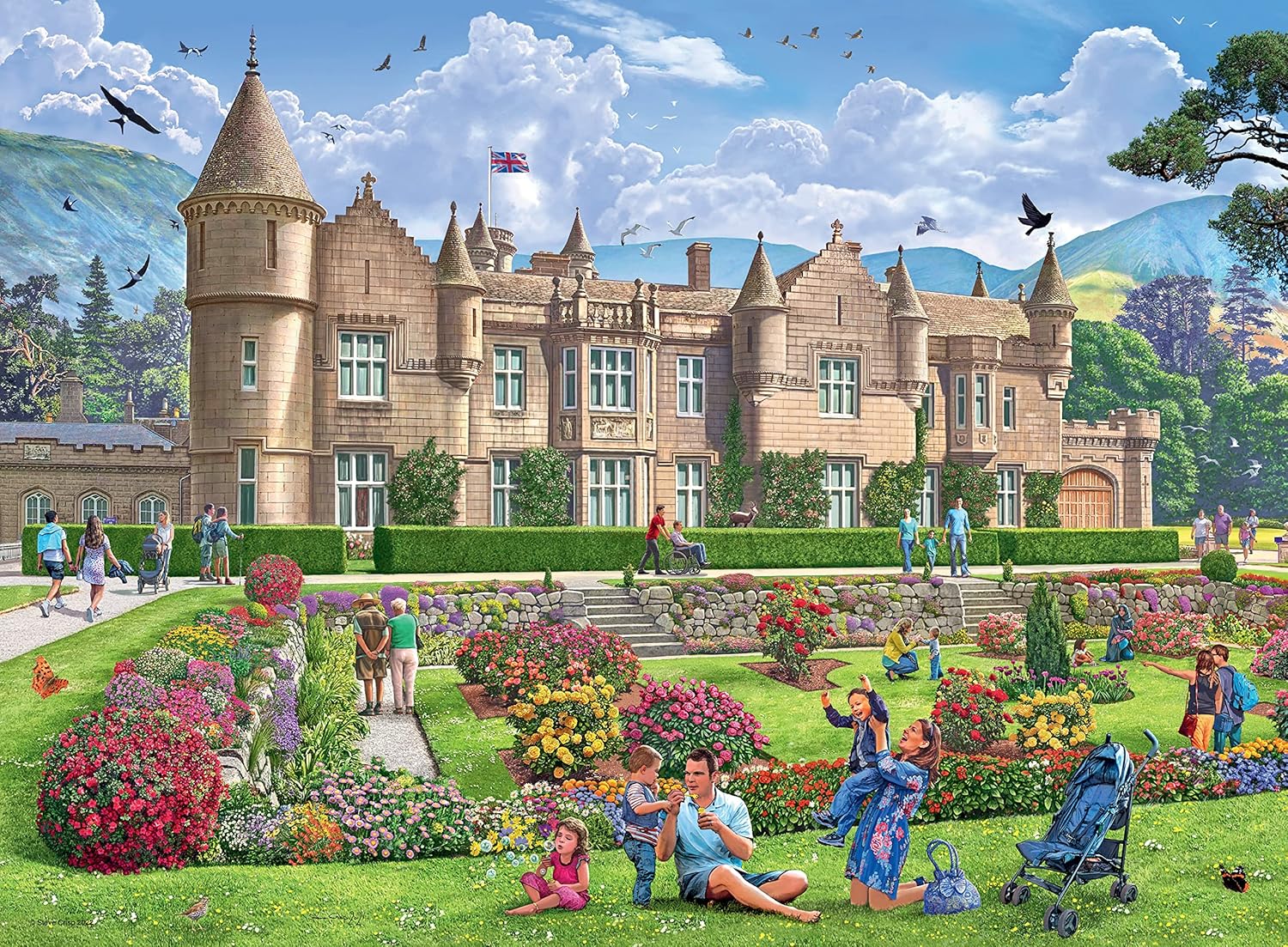 Ravensburger Happy Days Royal Residences 4x 500 Piece Jigsaw Puzzle - Garden Seasons Collection 9