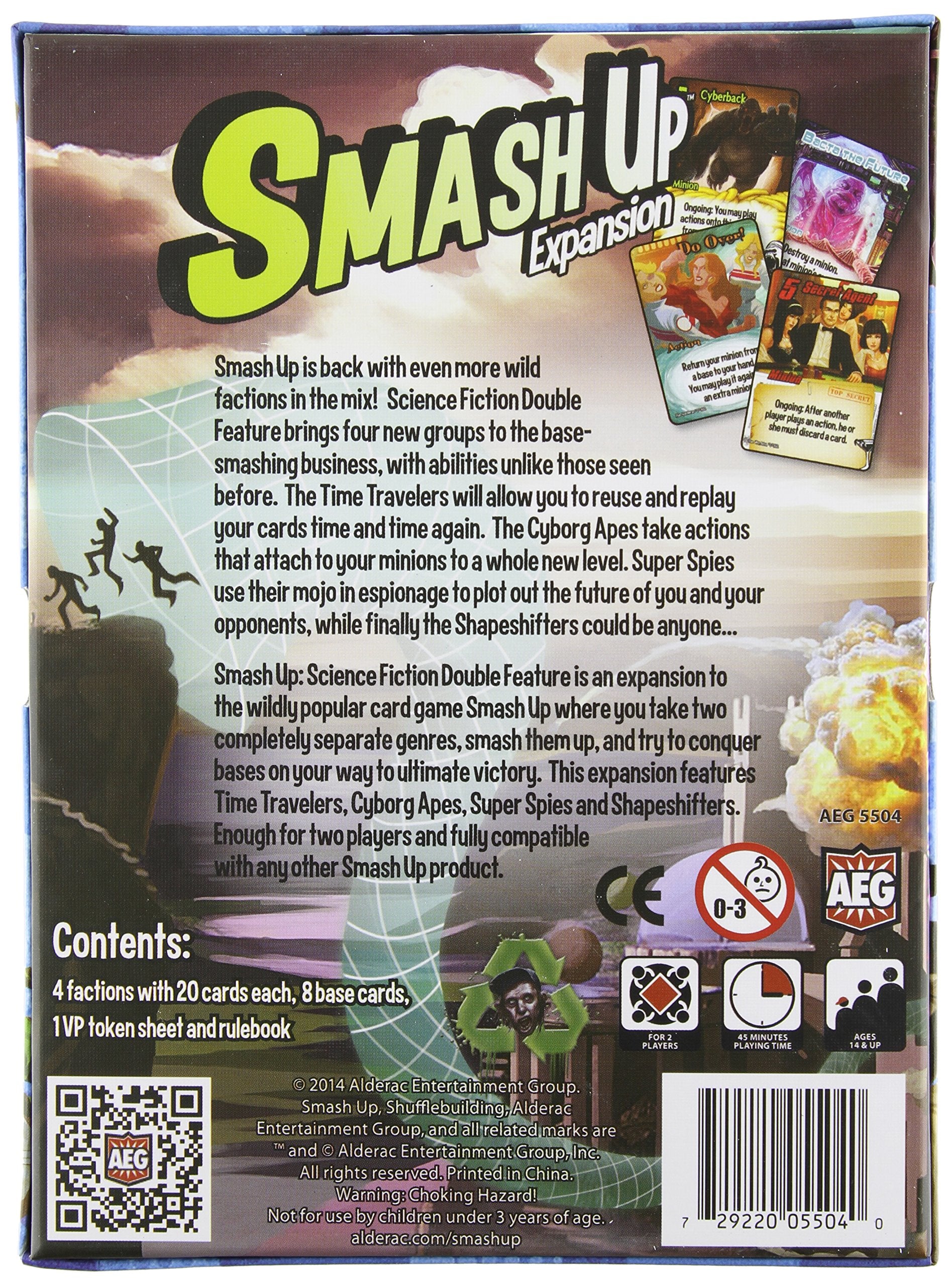 AEG Smash Up Expansion: Science Fiction Double Feature | 2 Players | 60 Min