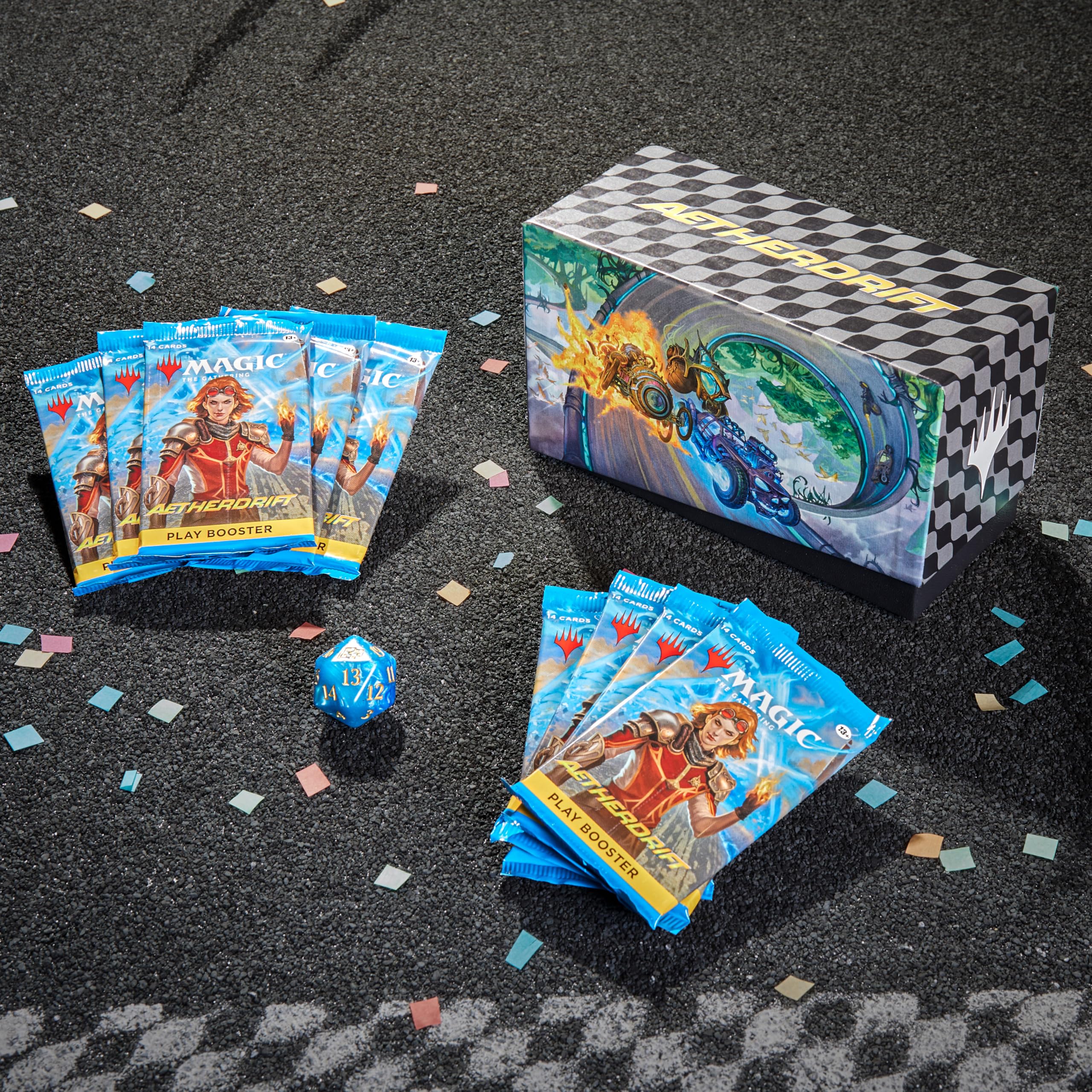 Magic: The Gathering Aetherdrift Bundle | 9 Play Boosters | 40 Land Cards | Multicolor 3