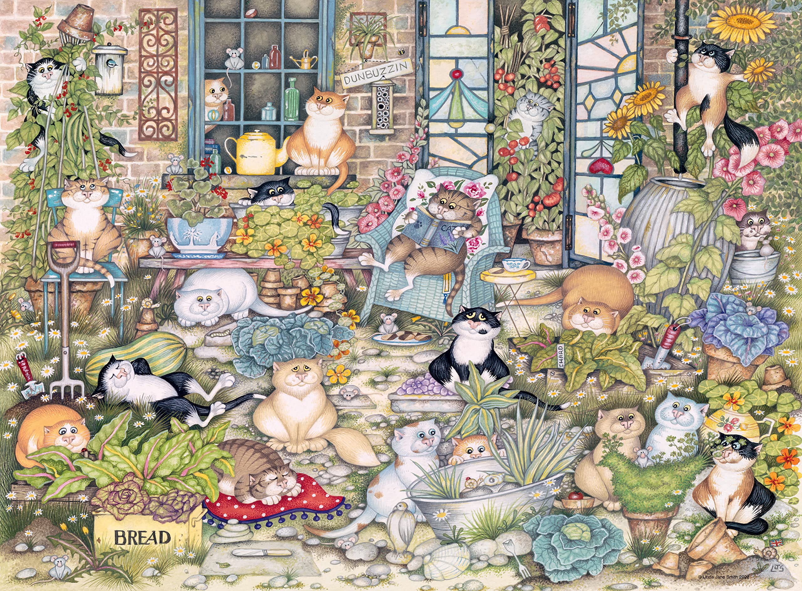 Ravensburger Crazy Cats The Good Life 500 Piece Jigsaw Puzzle for Adults | 49x36cm