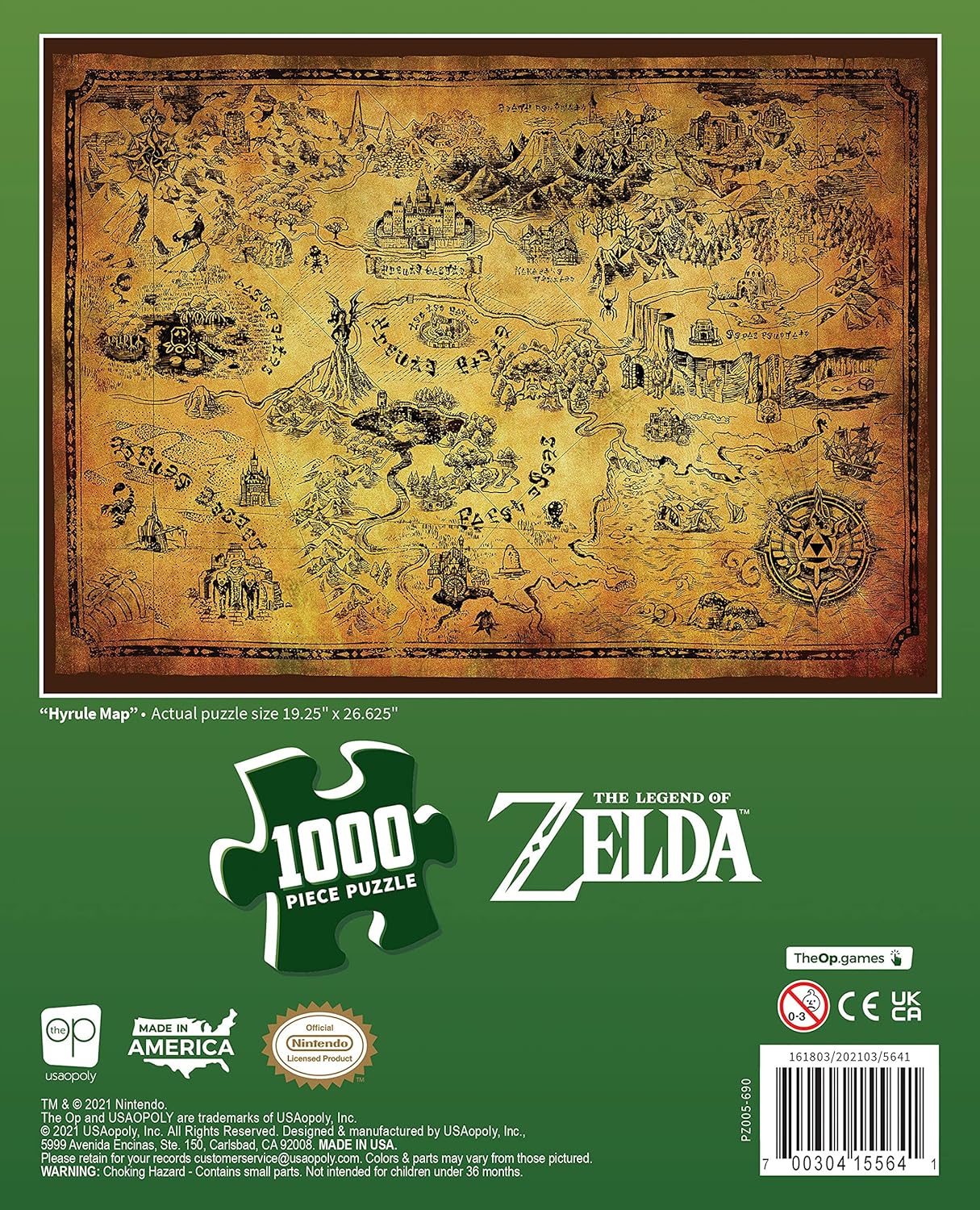 USAopoly Zelda Hyrule Map Puzzle - 1000 Pieces, Ages 8+ 7