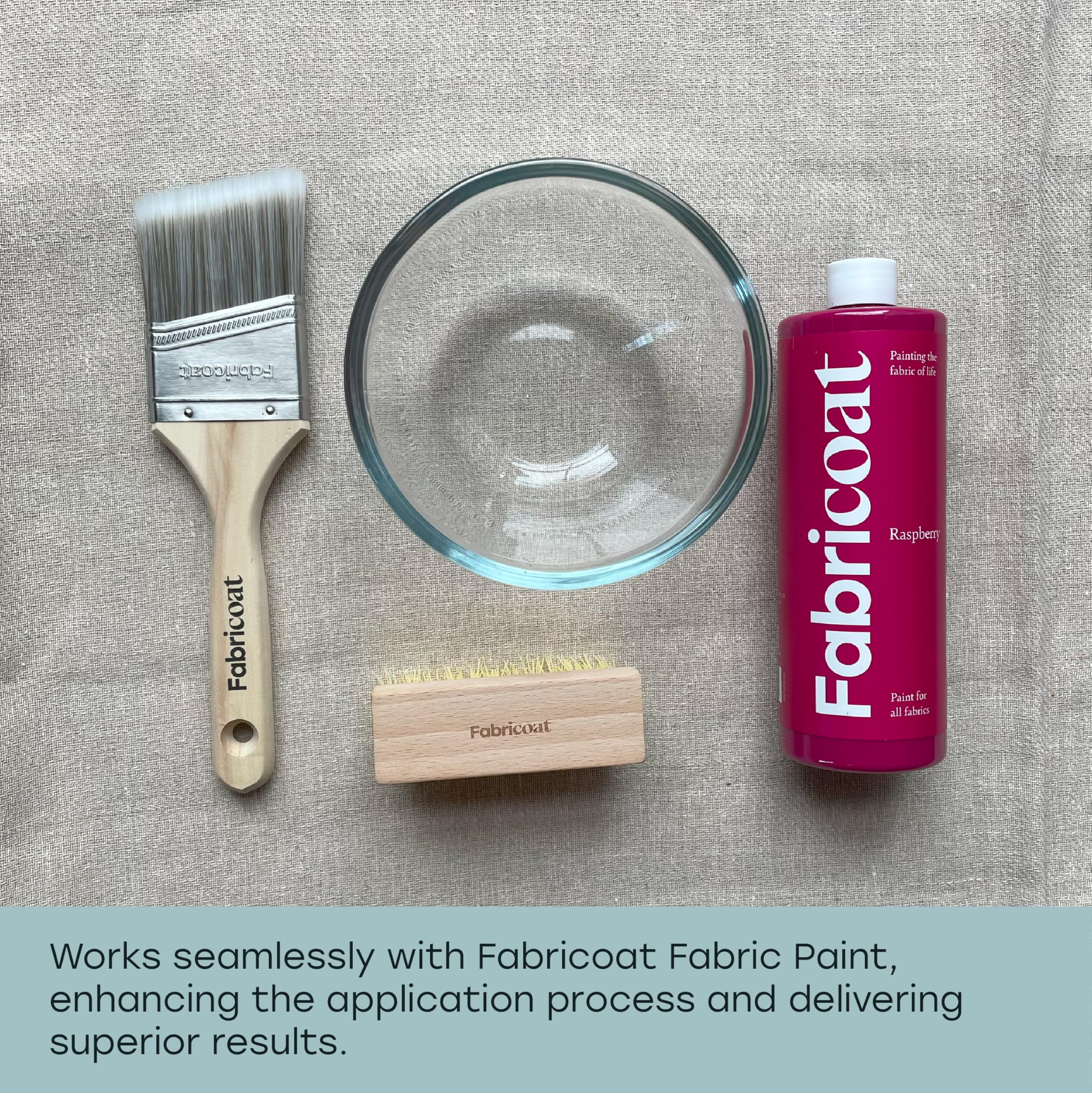 Fabricoat - Cleaning Brush and 60mm/2.5 inch Angled Cutting In Paint Brush Combo 8