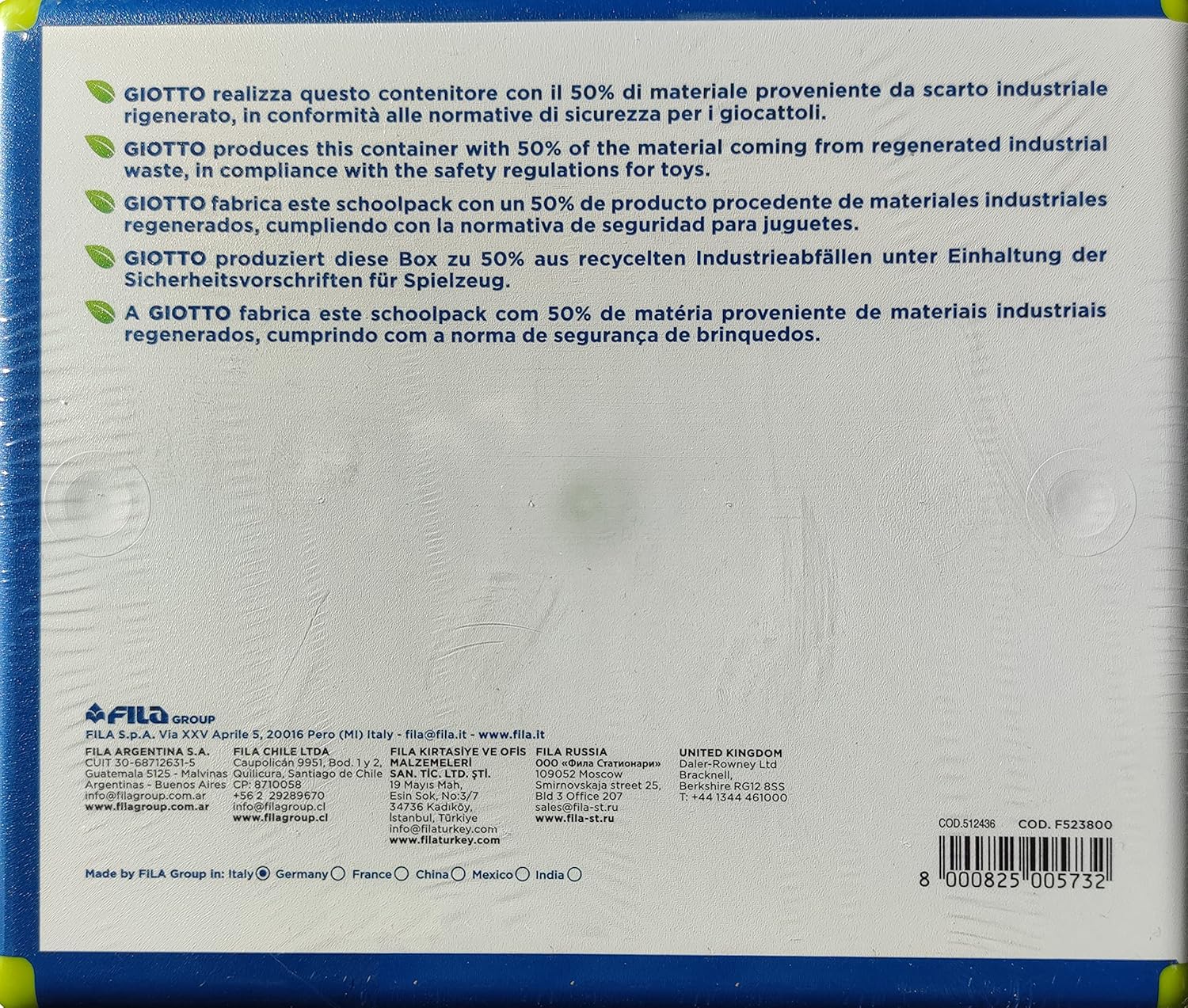 GIOTTO Turbocolor Felt Tip Pens - 144 Pack Fine Tip 2.8mm, Assorted Colours 7