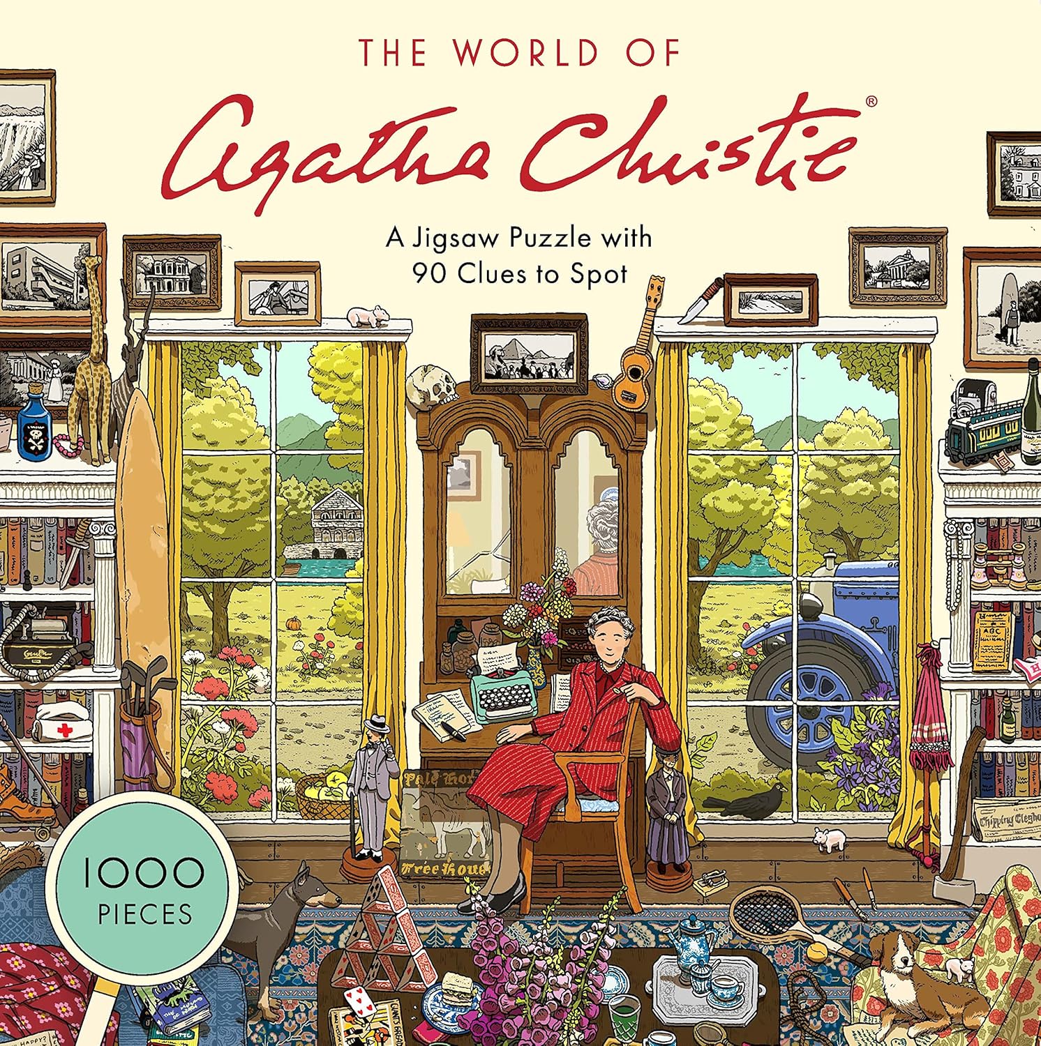 The World of Agatha Christie - 1000-Piece Jigsaw Puzzle Featuring Poirot, Miss Marple & Classic Mysteries