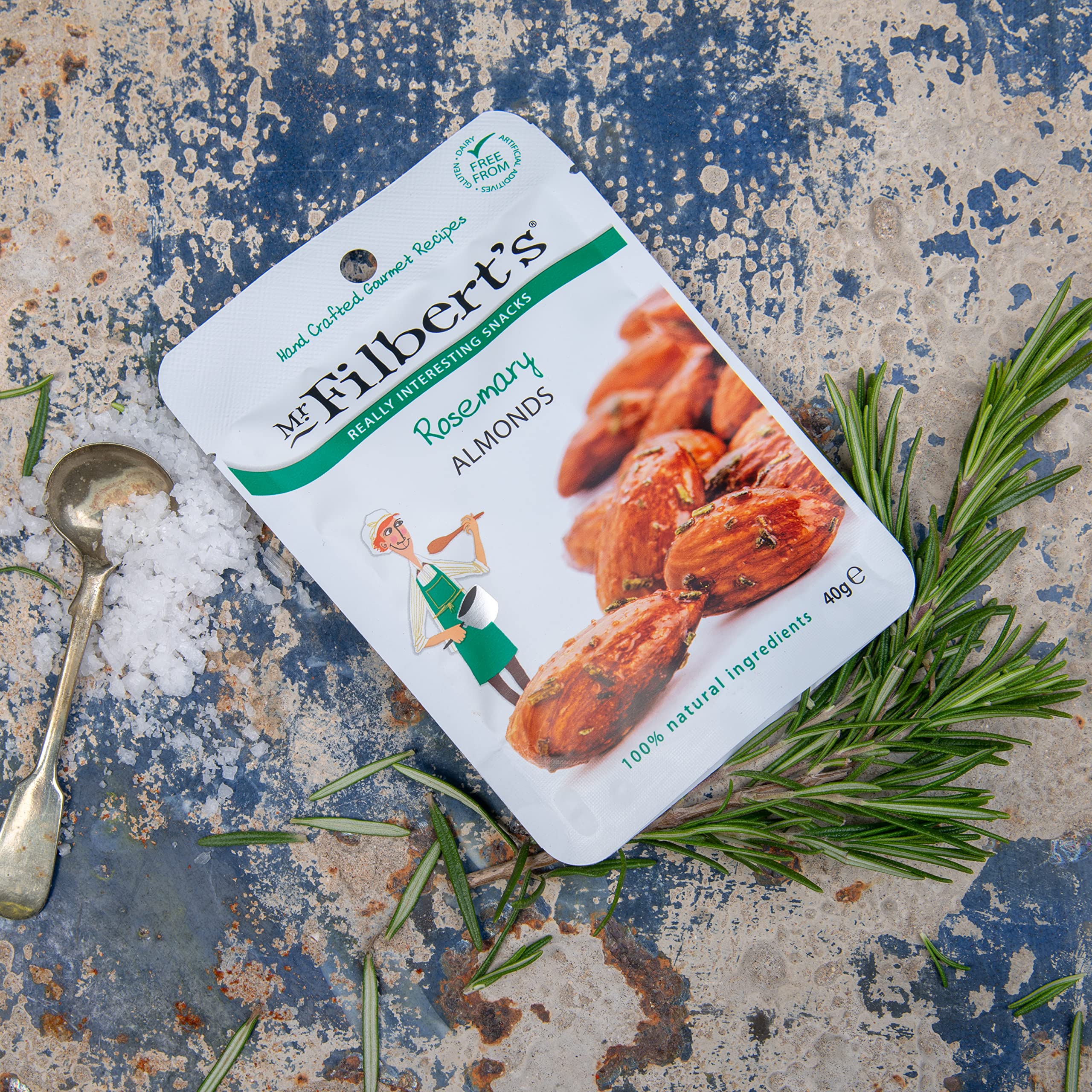 Mr Filbert's Rosemary Almonds 20 x 40 g - Gourmet Vegan Snack 5