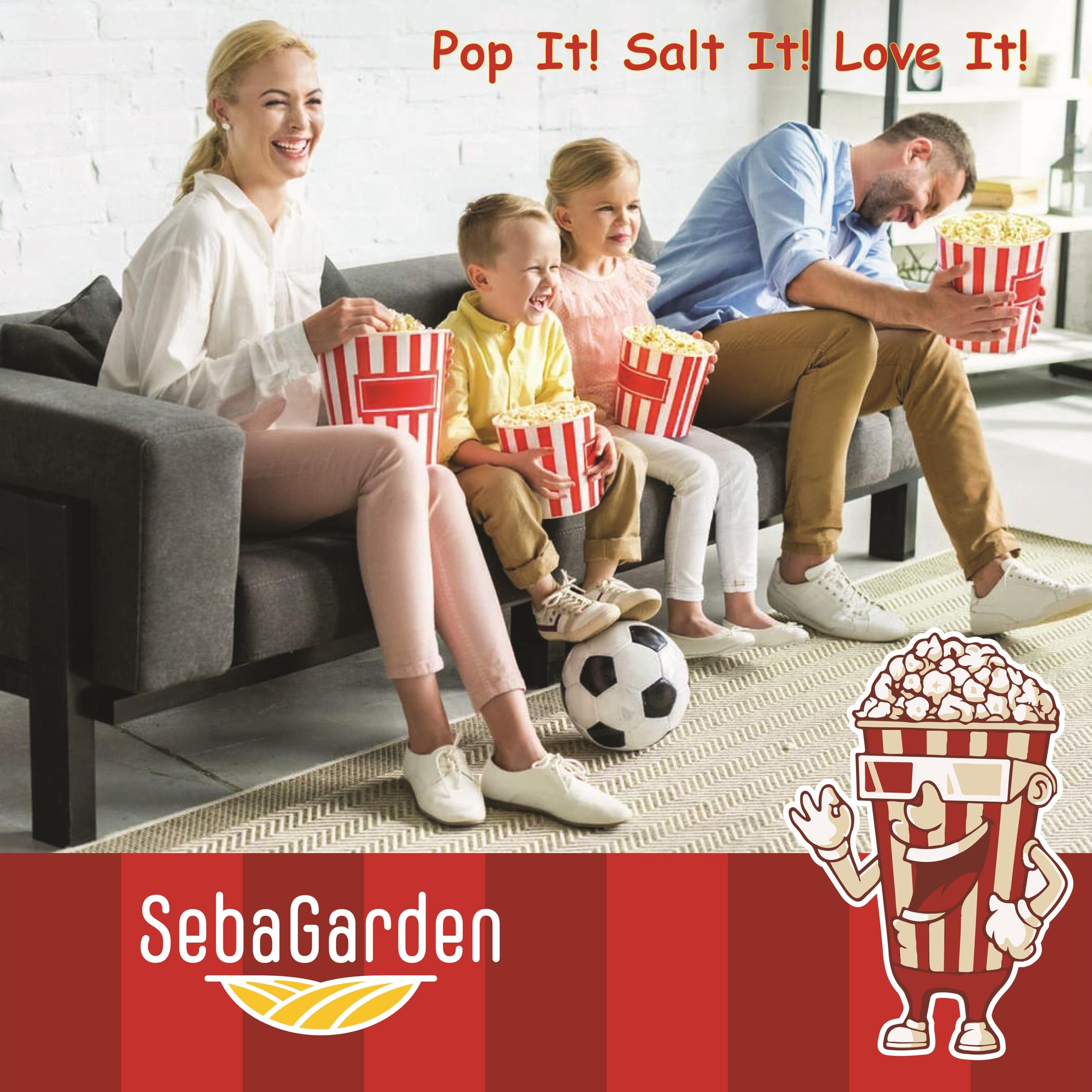 Seba Garden Popcorn Kernels - High Fibre, GMO Free | 1 kg Resealable Pouch 7