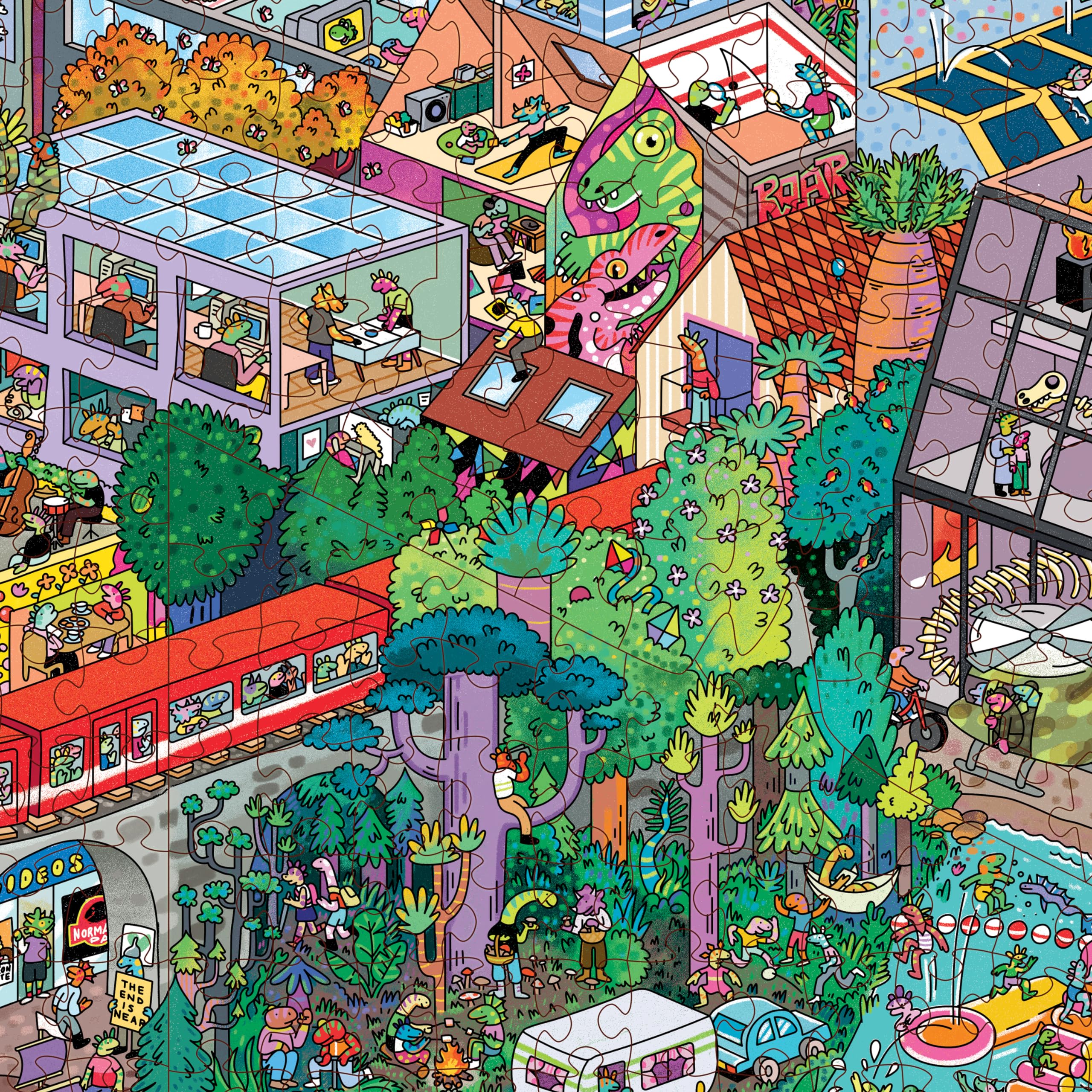 Big Rock City - 1000-Piece Jigsaw Puzzle with Spin Magic Illusion by Magic Puzzle Company 5