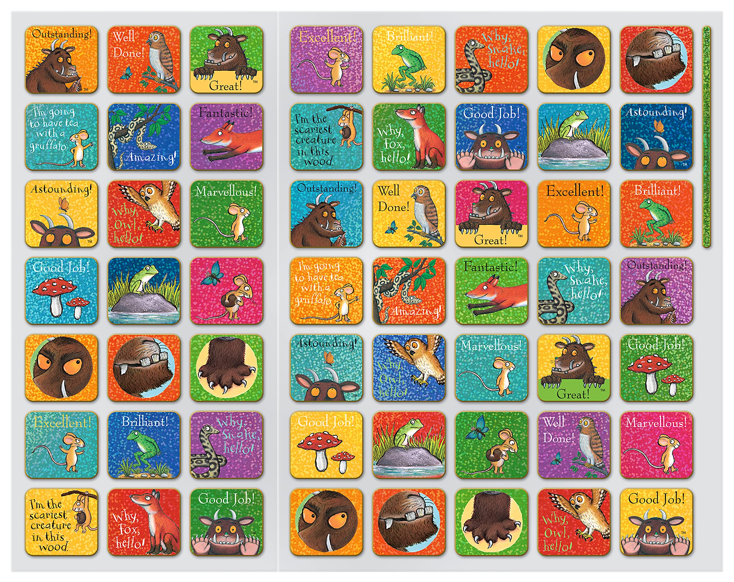 Paper Projects The Gruffalo Reward Chart with Reusable Sparkly Stickers | Multicolor | 29.7cm x 42cm 4