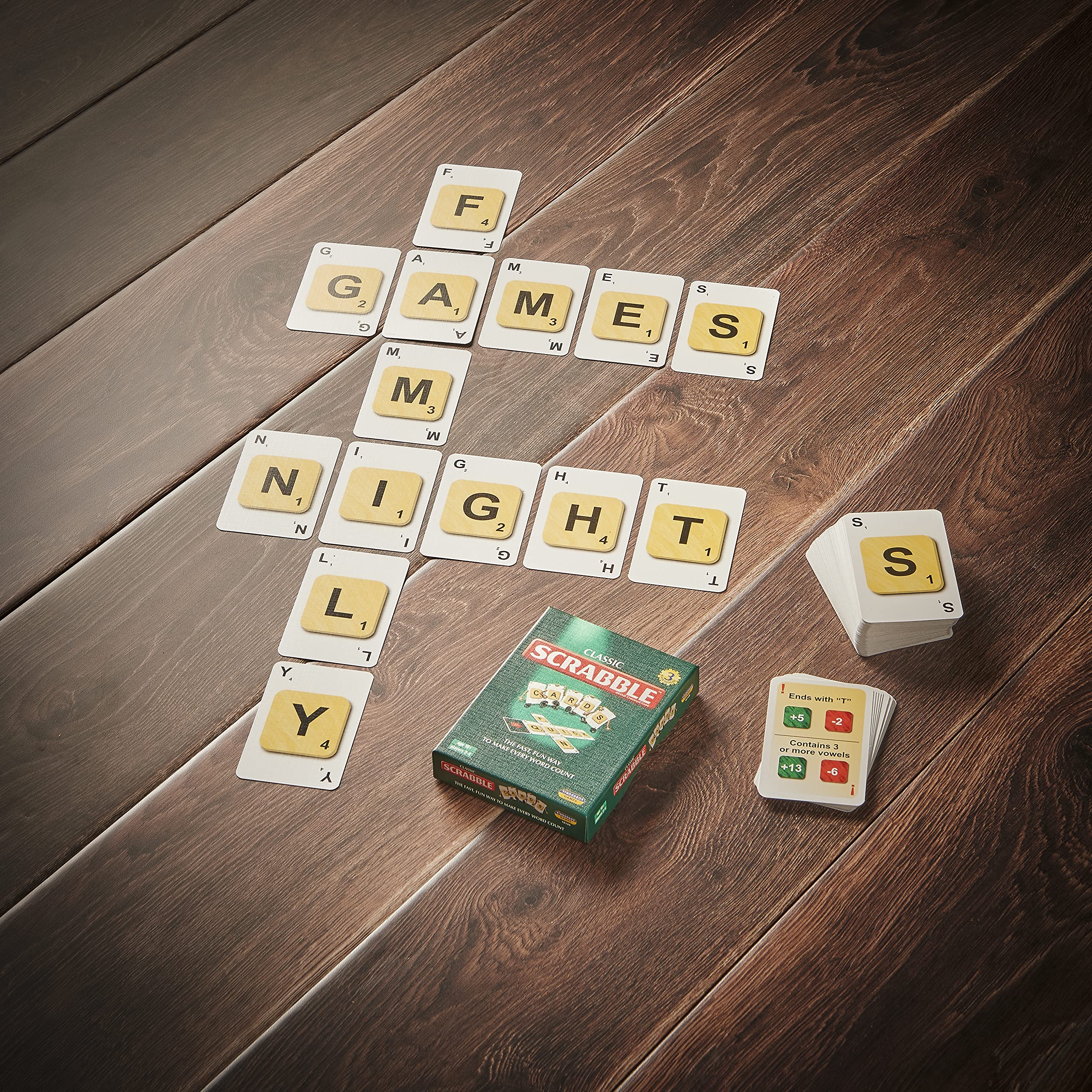 Ideal Scrabble Cards Card Game - 3 Ways to Play, Fast Fun Word Game for 2-4 Players 6
