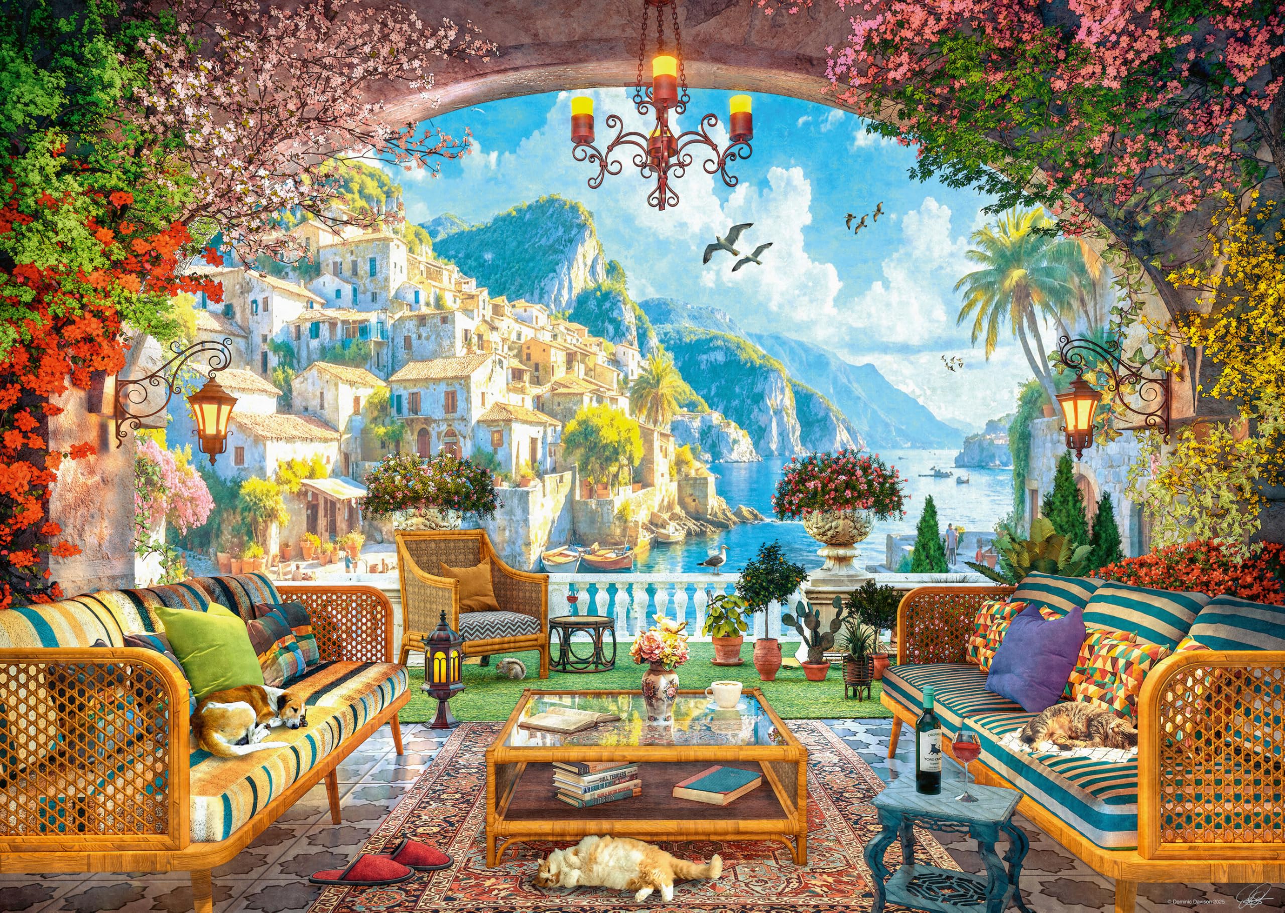 Ravensburger Mediterranean Terrace View Jigsaw Puzzle - 1000 Pieces, 70x50cm