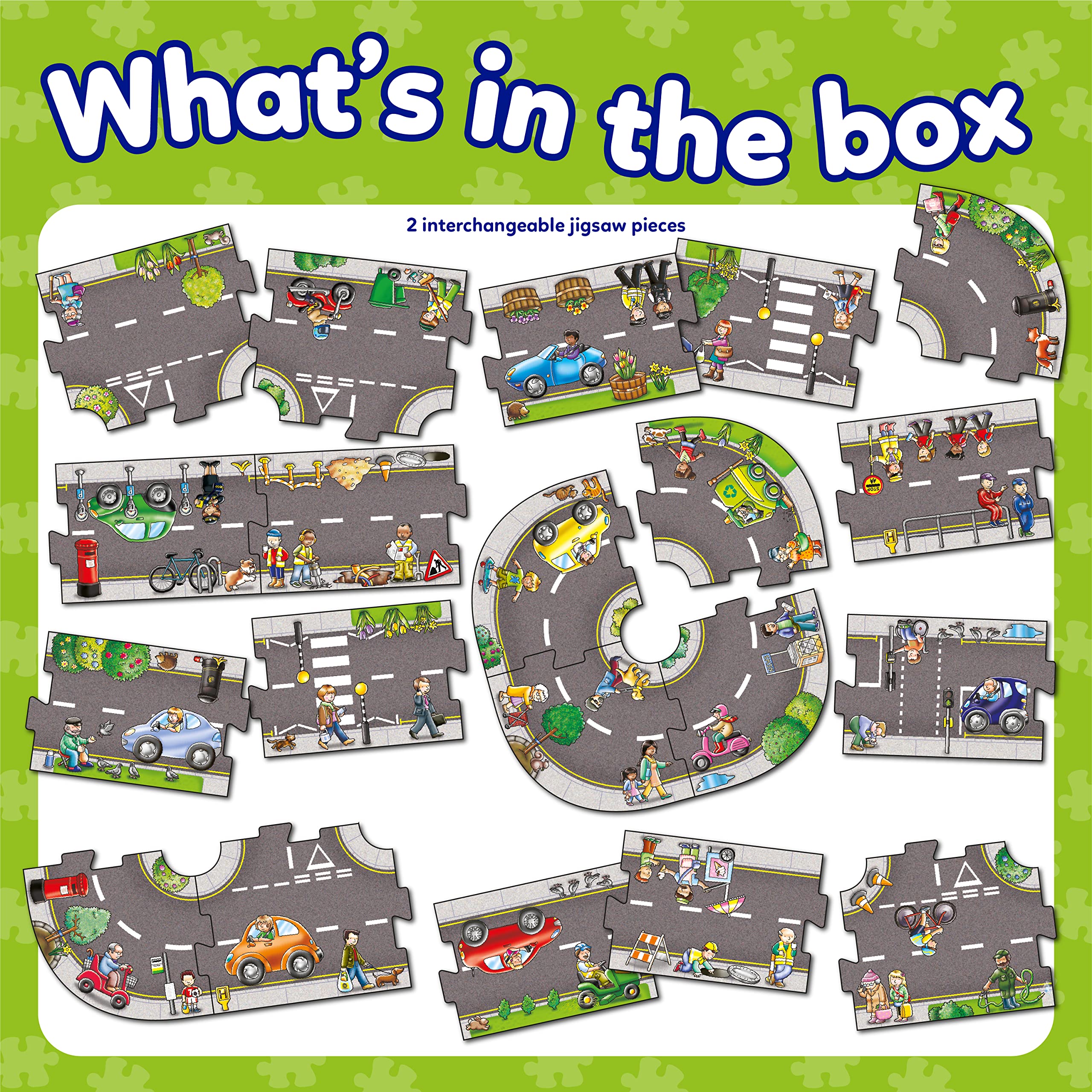 Orchard Toys Giant Road Floor Puzzle - Interchangeable 20-Piece Educational Puzzle for Ages 3+ 11