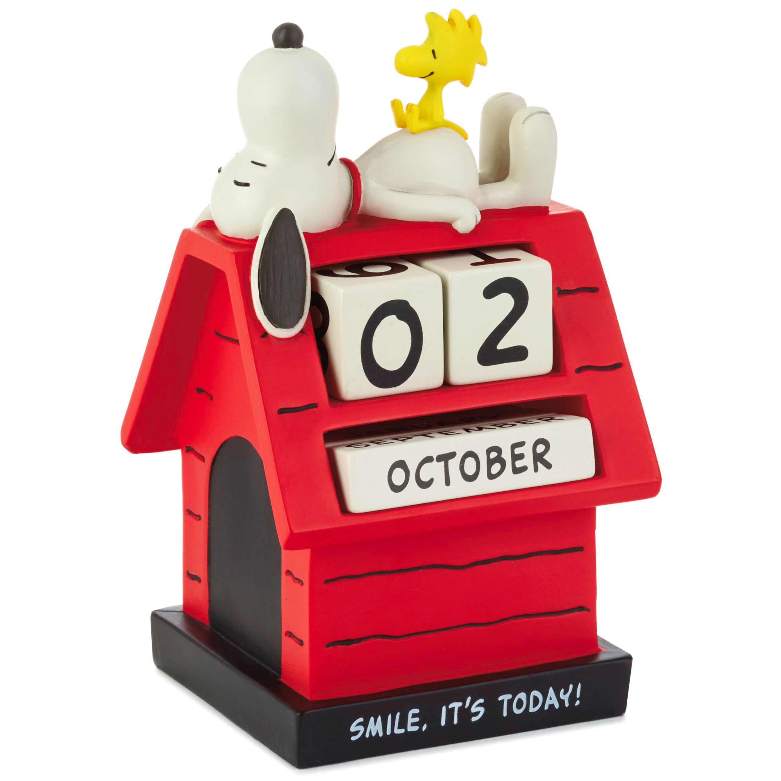 Hallmark SNOOPY & WOODSTOCK Perpetual Calendar | Resin Construction | H14.4cm x W8.4cm