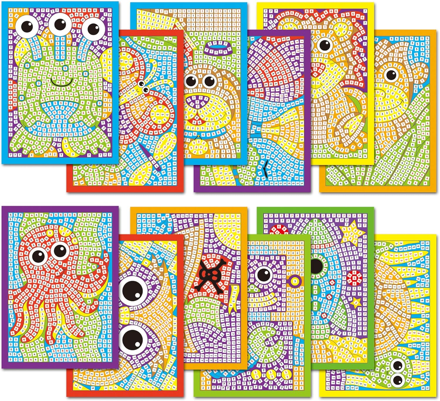Galt Mega Mosaics Craft Kit - Tile by Number Foam Mosaic Art for Kids 5+ 3