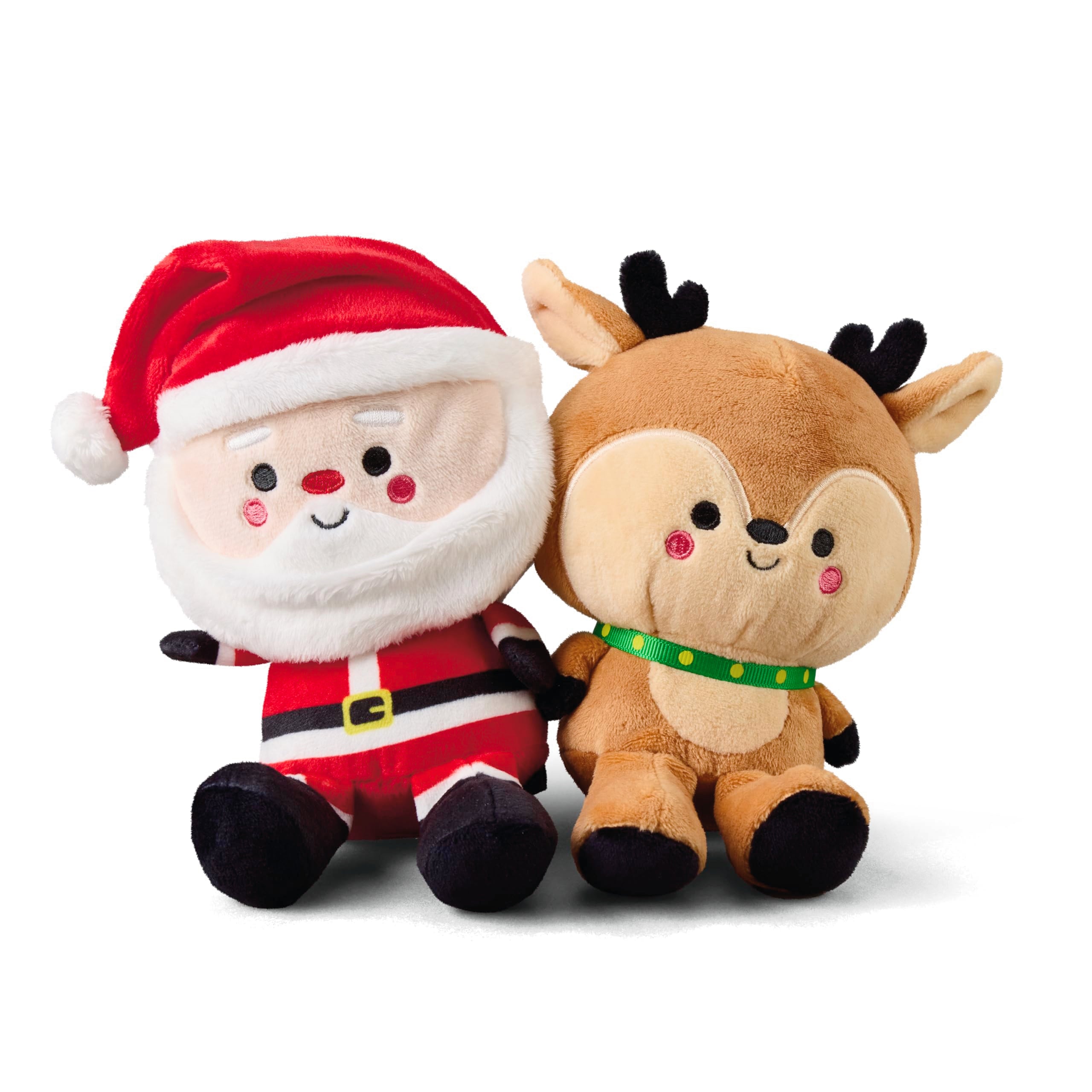 Hallmark Better Together Santa and Reindeer Plush Pair - Magnetic Soft Toy Set 5