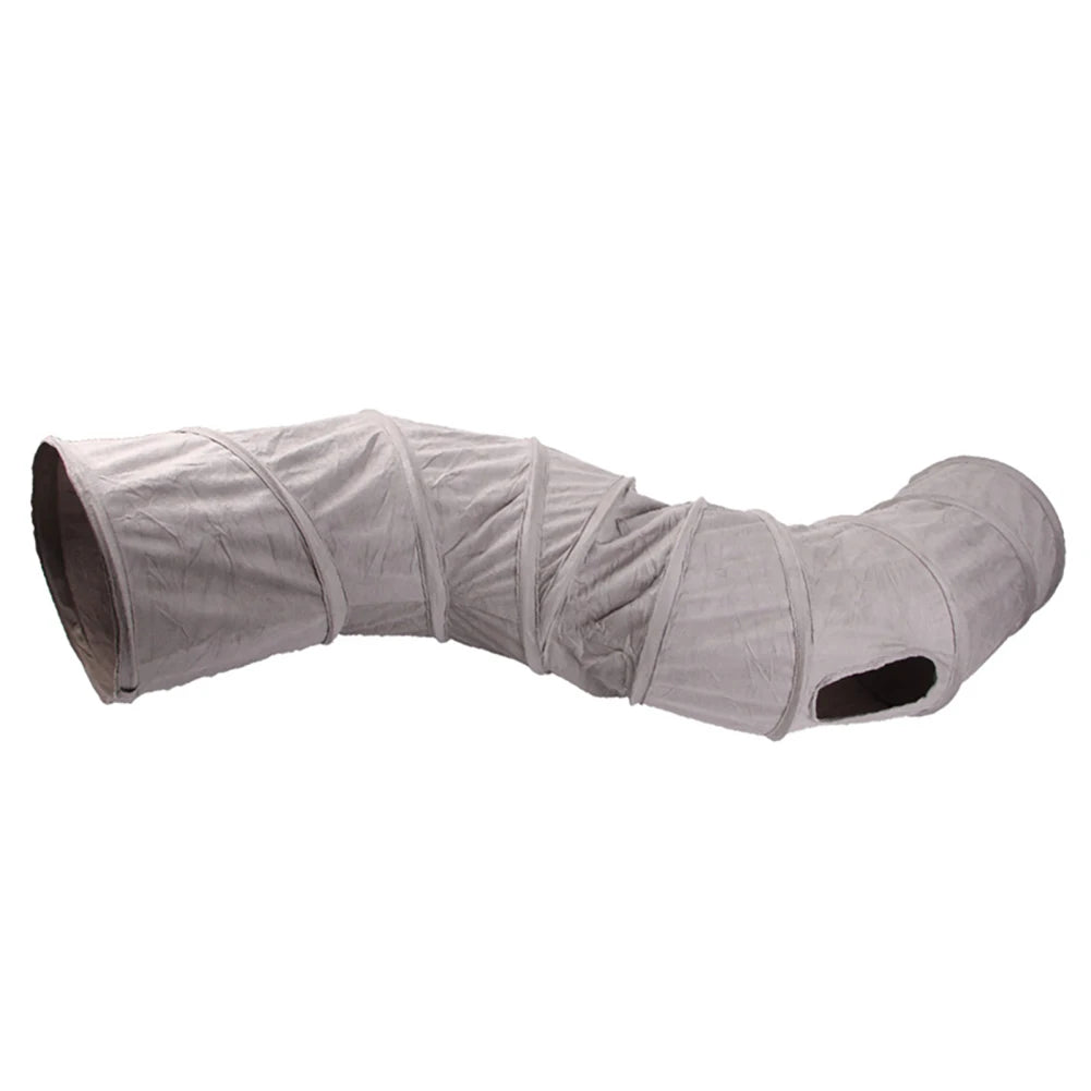 Yachew Collapsible S-Shape Cat Tunnel - Interactive Pet Play Tunnel with Peepholes 3