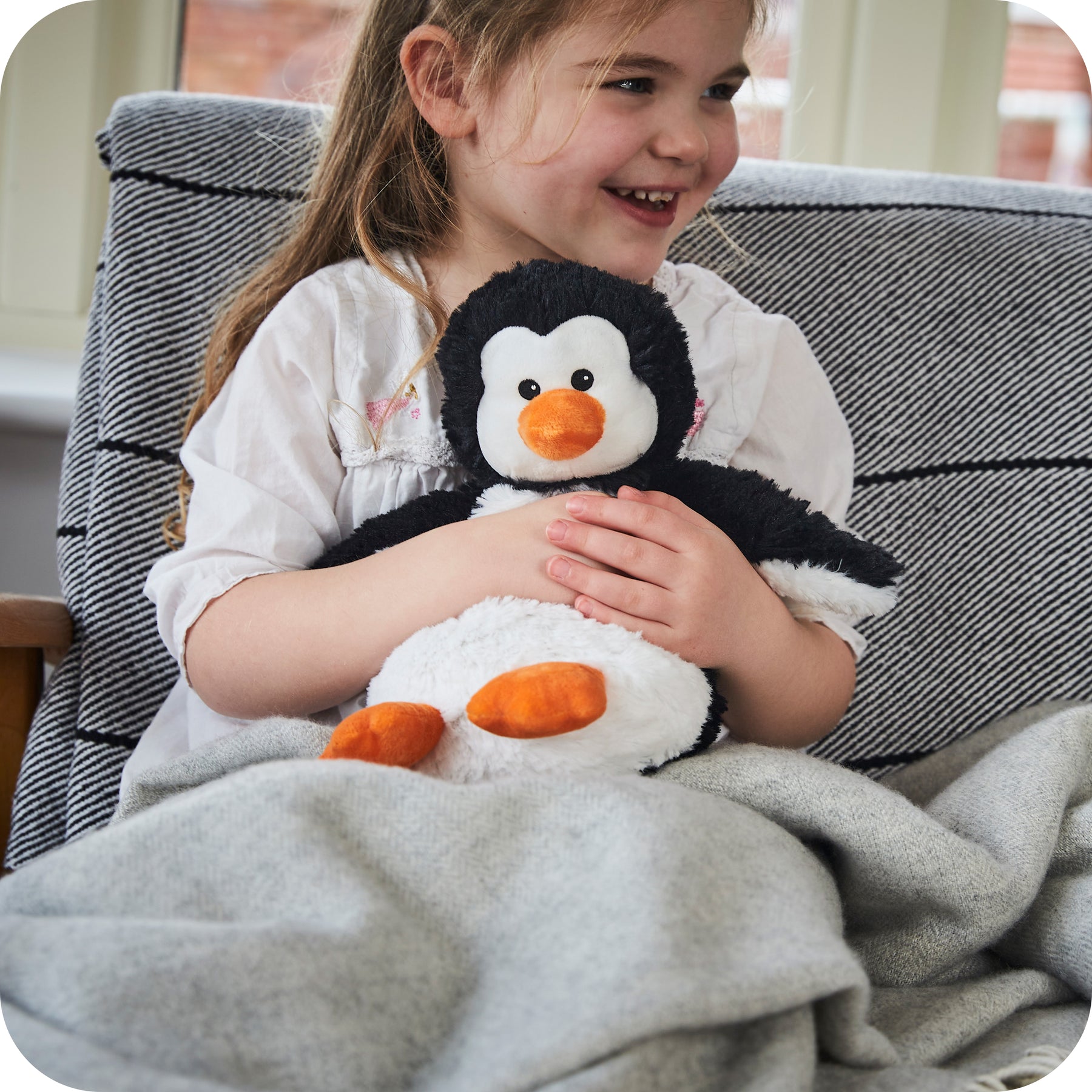 Warmies Black and White Penguin Heatable Plush Toy 9