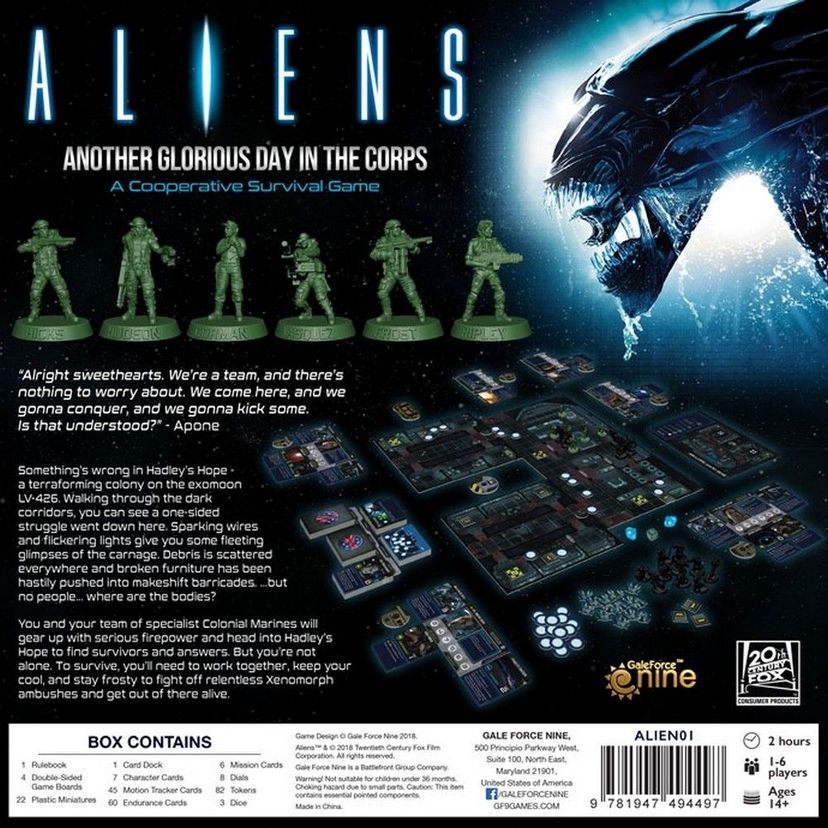 Aliens: Another Glorious Day in the Corps - Cooperative Board Game by Gale Force Nine 4