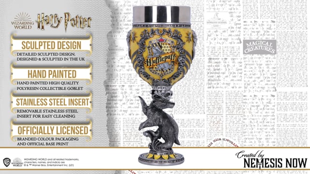 Nemesis Now - Harry Potter Hufflepuff Collectible Goblet Resin Display Cup