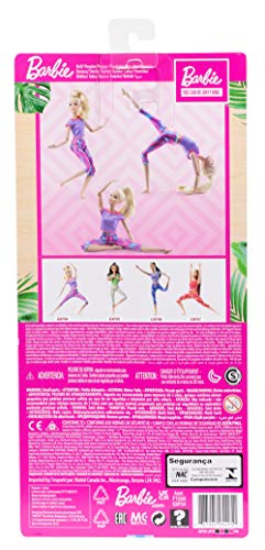 Barbie GXF04 Made to Move Doll - Flexible Yoga Doll with Long Blonde Hair for Ages 3+ 5