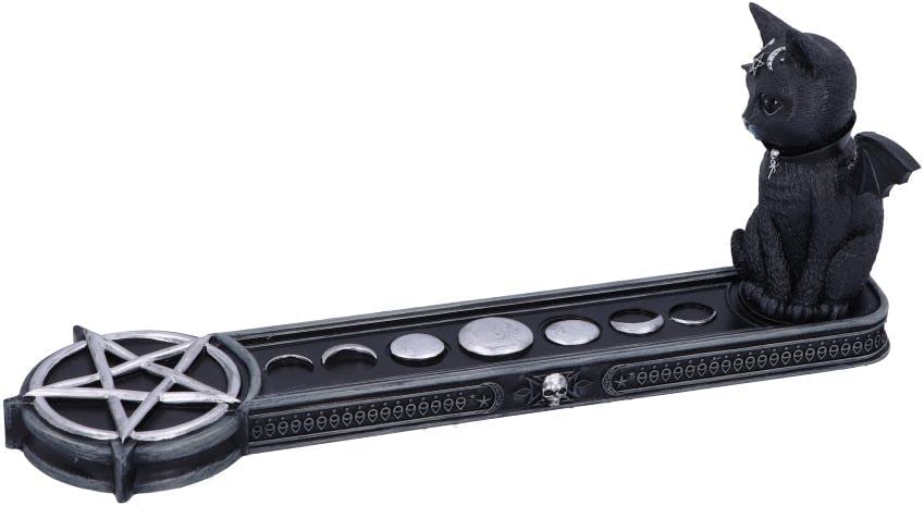 Nemesis Now Cult Cuties Malpuss Gothic Räucherstäbchenhalter aus schwarzem Harz 4