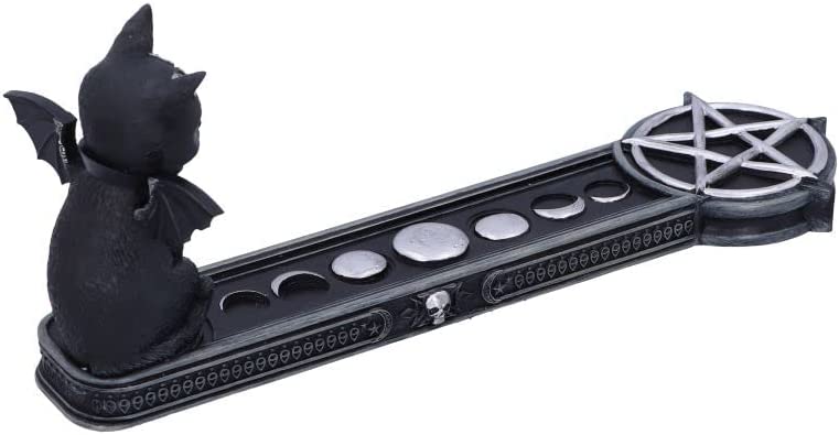 Nemesis Now Cult Cuties Malpuss Gothic Räucherstäbchenhalter aus schwarzem Harz 3