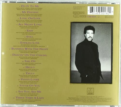 Lionel Richie - Back To Front Audio CD