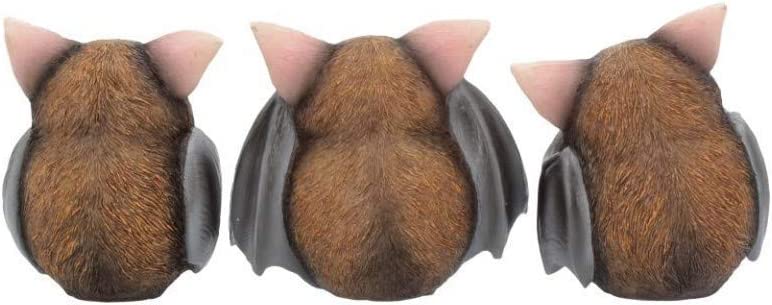 Nemesis Now Animal Collections - Three Wise Bats Figurine Set 4