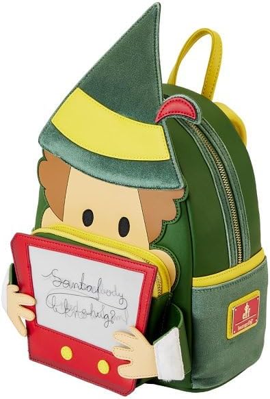Loungefly Elf 20th Anniversary Cosplay Lenticular Mini Backpack, Green, One Size, Mini Backpack