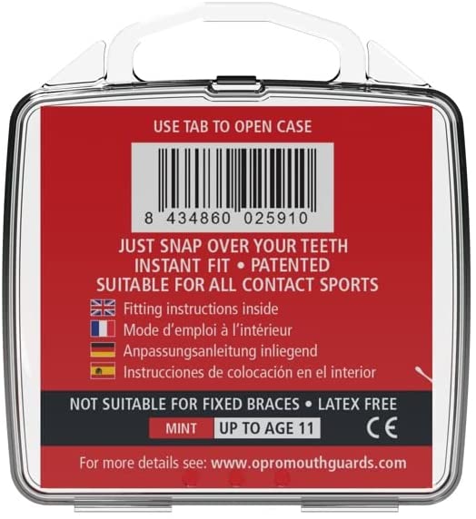 Opro Snap Fit Junior Mouthguard - Mint Green 4