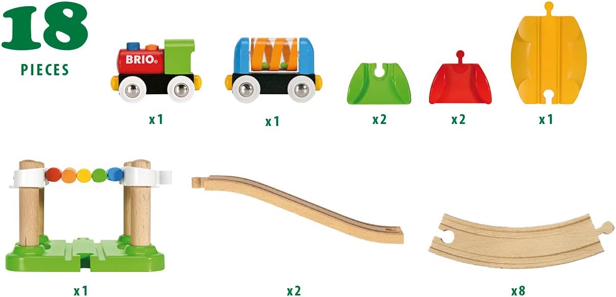 BRIO My First Railway Beginner Pack Wooden Train Set 7