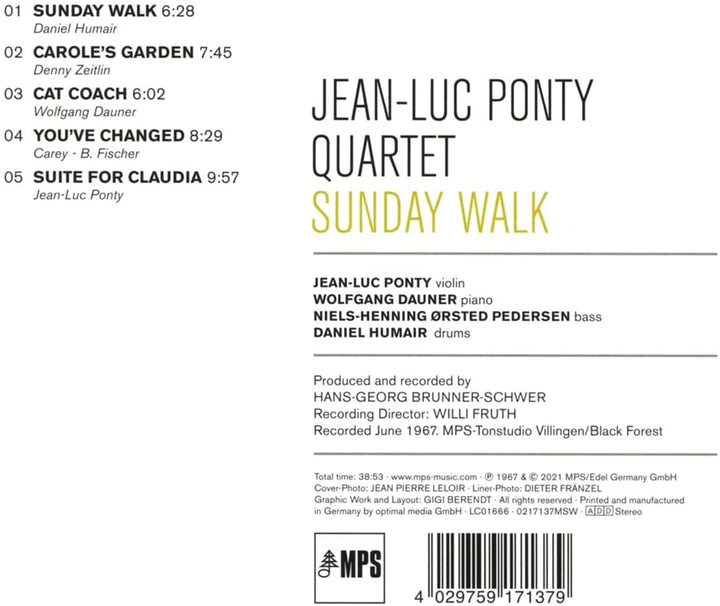 Jean-Luc Ponty - Sunday Walk [Audio CD]