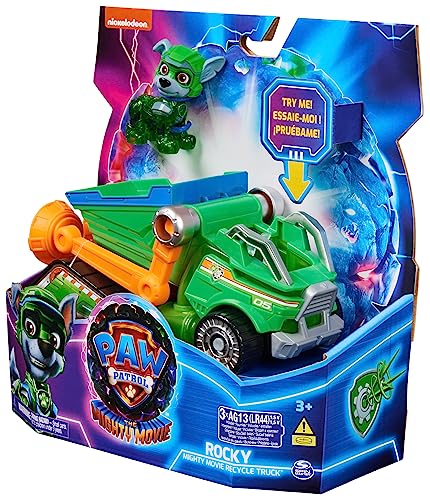 Paw Patrol: The Mighty Movie Rocky Recycling-LKW-Spielset – Lichter, Geräusche und Actionfigur (6067508) 7