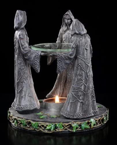 Nemesis Now Magik Circle Oil Burner 16cm Grey, Resin